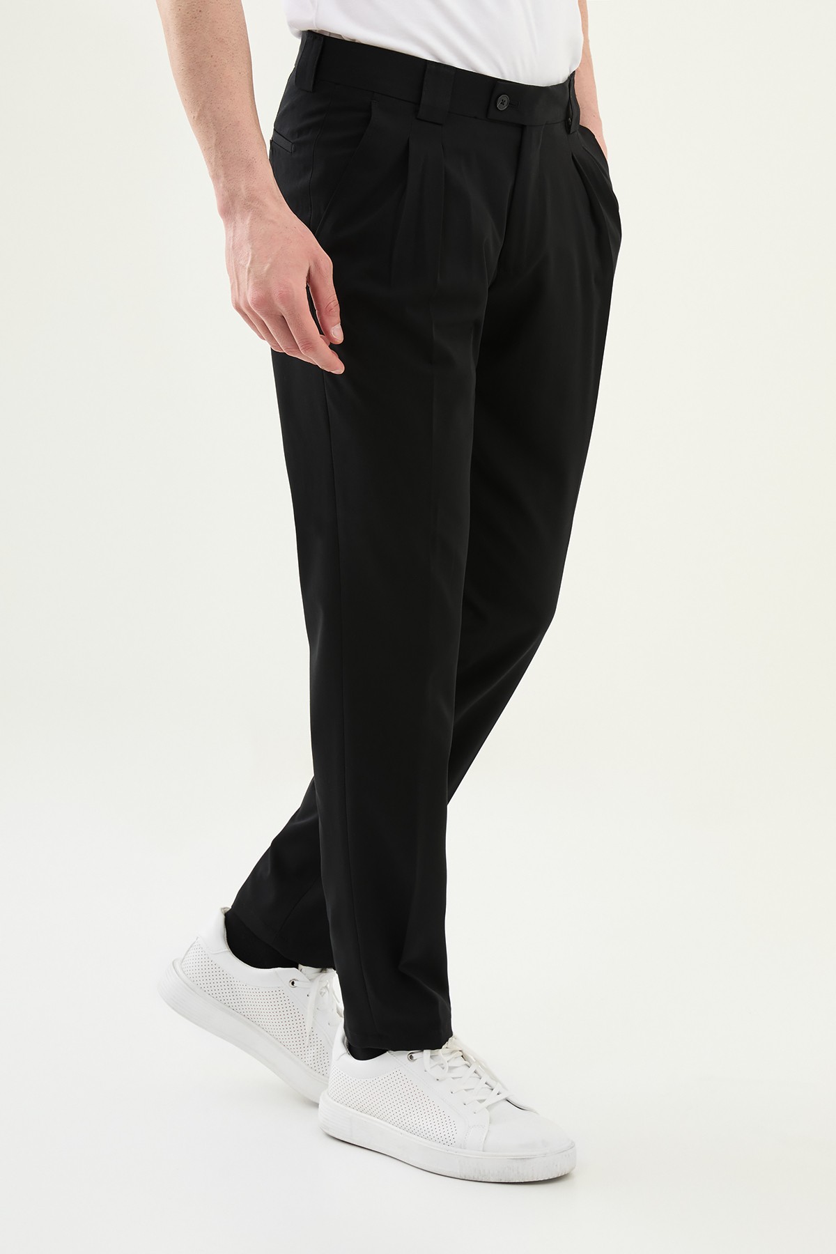 Pileli Super Slim Fit Erkek Pantolon