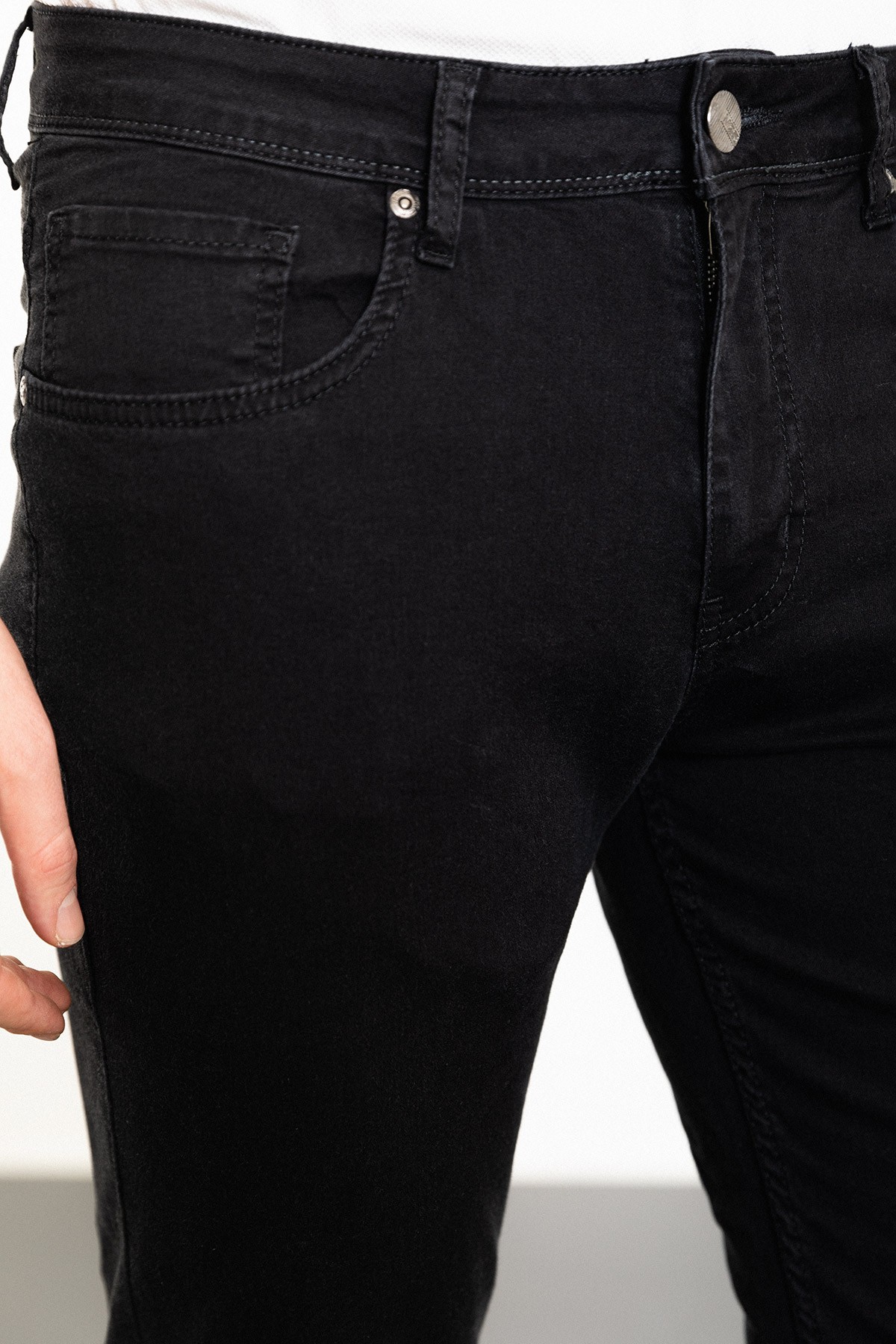 Düz Slim Fit Erkek Kot Pantolon