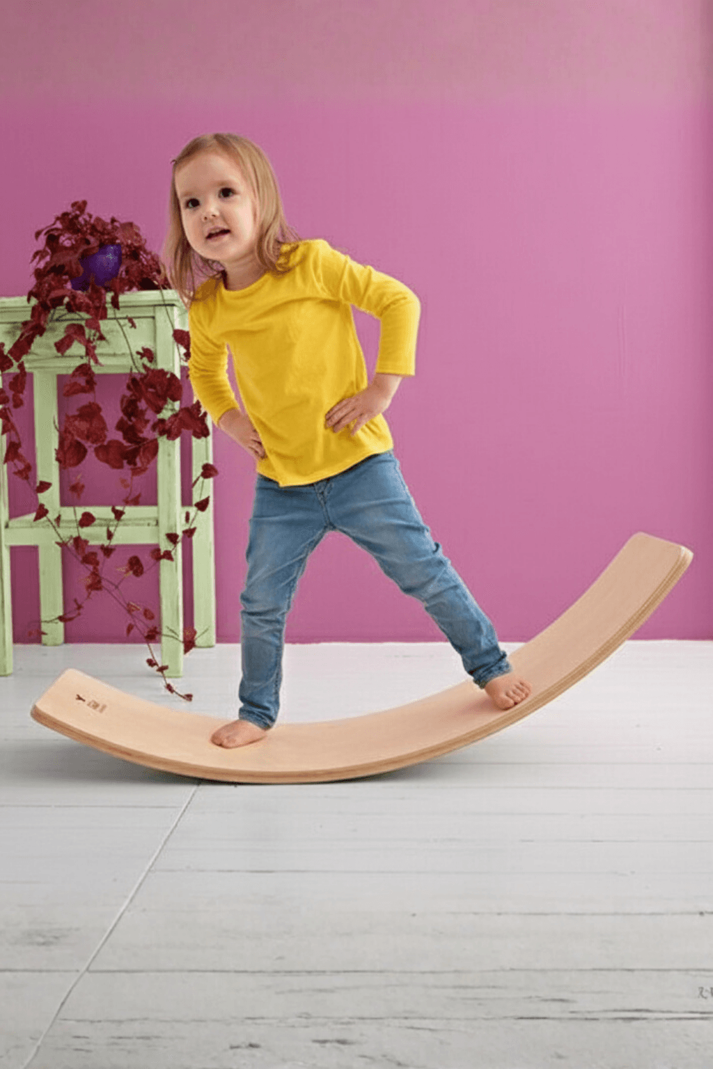 Curved Denge Tahtası – Naturel Keçeli