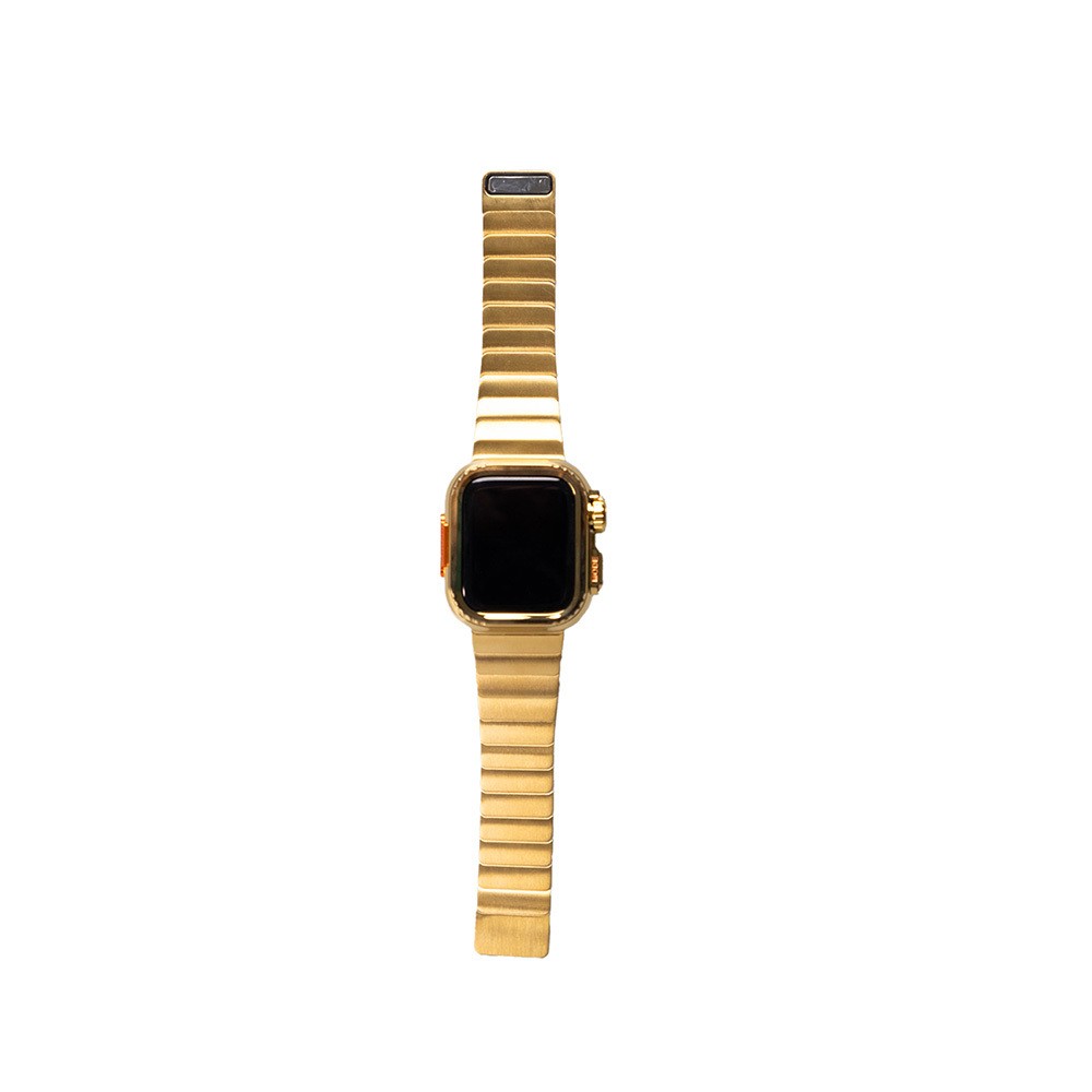 Apple Watch 44mm Zore KRD-126 Sert Kasa Koruyuculu Metal Kordon