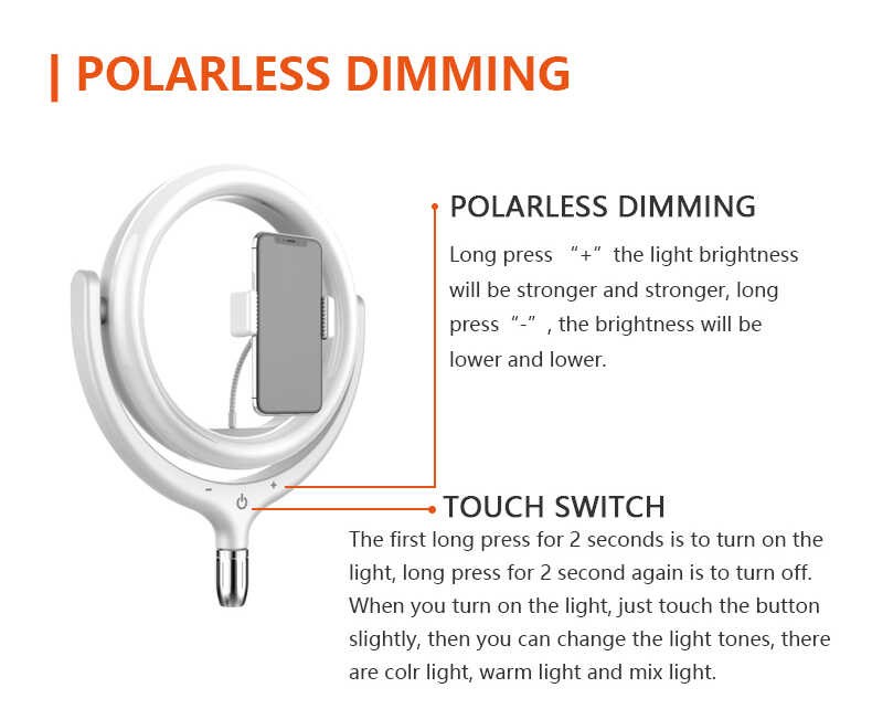 Zore F-539A Işıklı Telefon Tutucu Ring Light