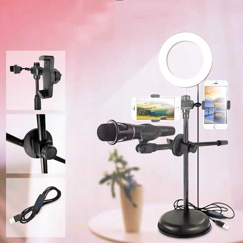 Zore Dual Small Light Işıklı Telefon Tutucu 9cm Ring Light