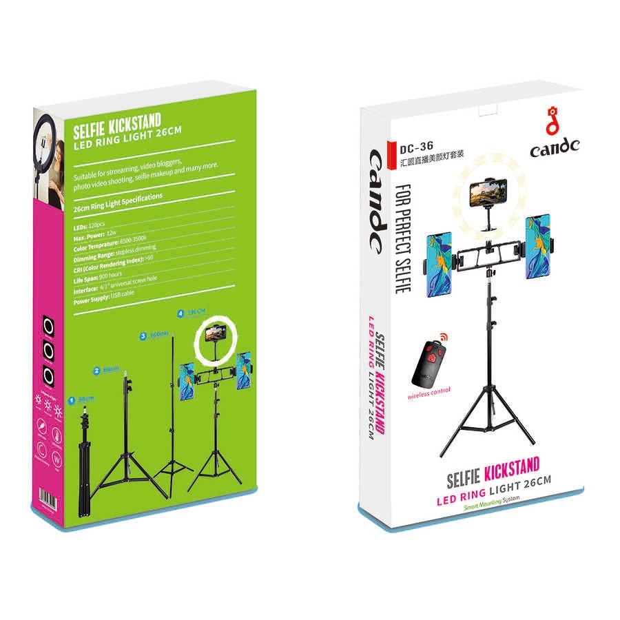 Zore DC-36 Işıklı Tripod Telefon Tutucu Ring Light