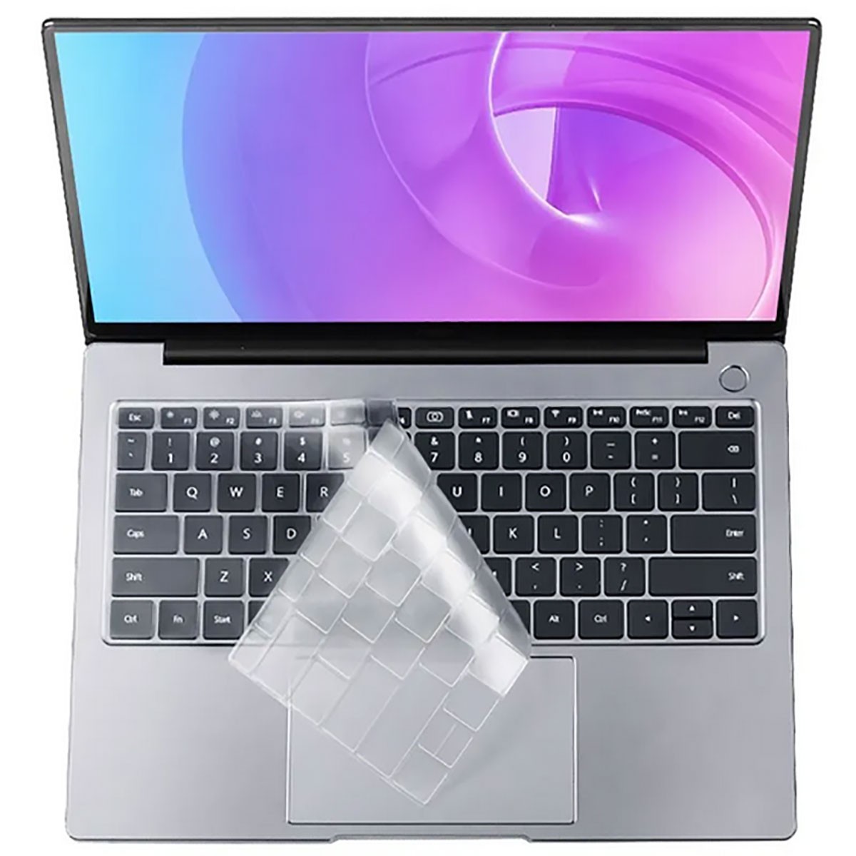 Apple Macbook 13.6&prime; Air 2024 M2 A2681 Zore Klavye Koruyucu Transparan Buzlu Silikon Ped