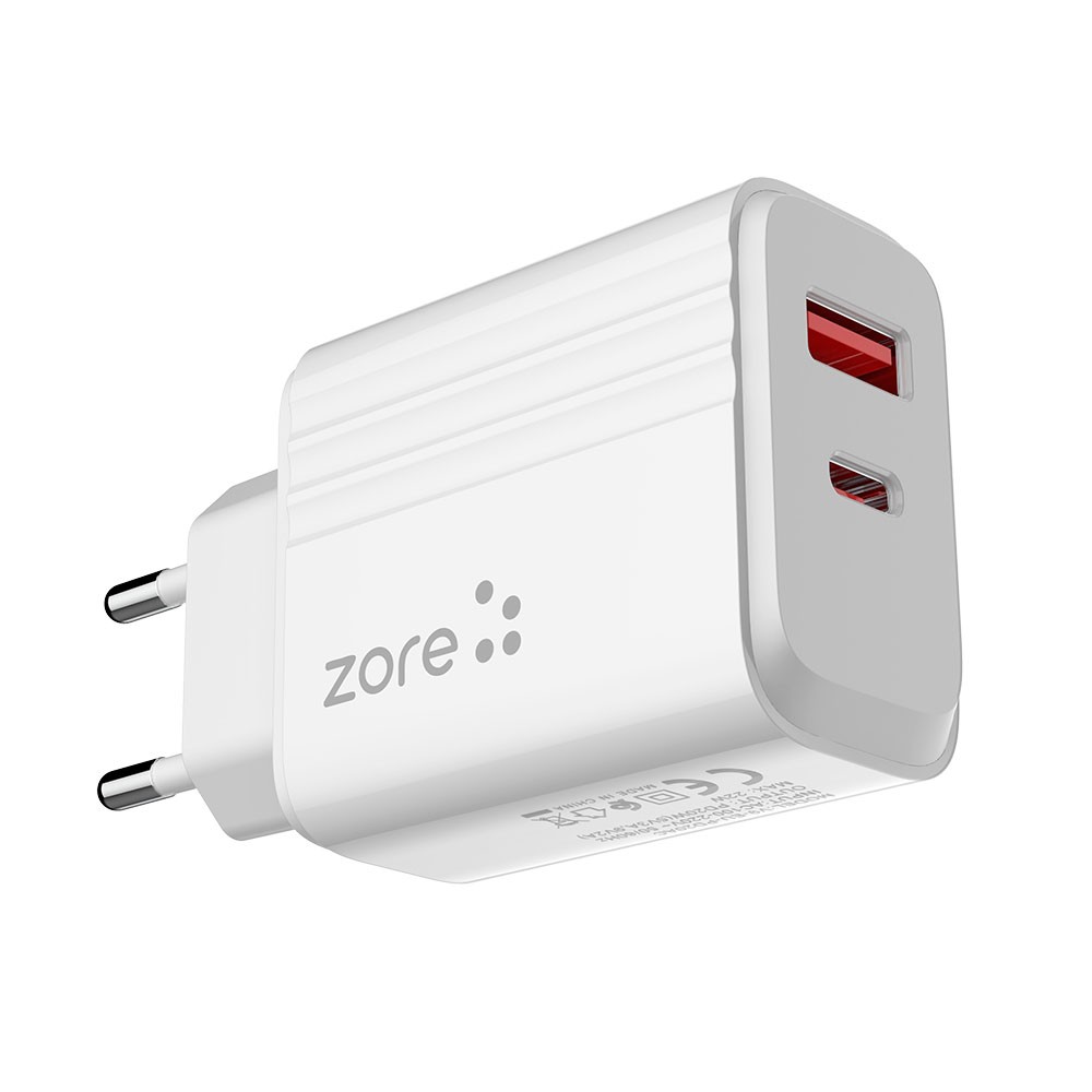 Zore Play Serisi PL05 Lightning 2in1 Seyahat Şarj Aleti 20W