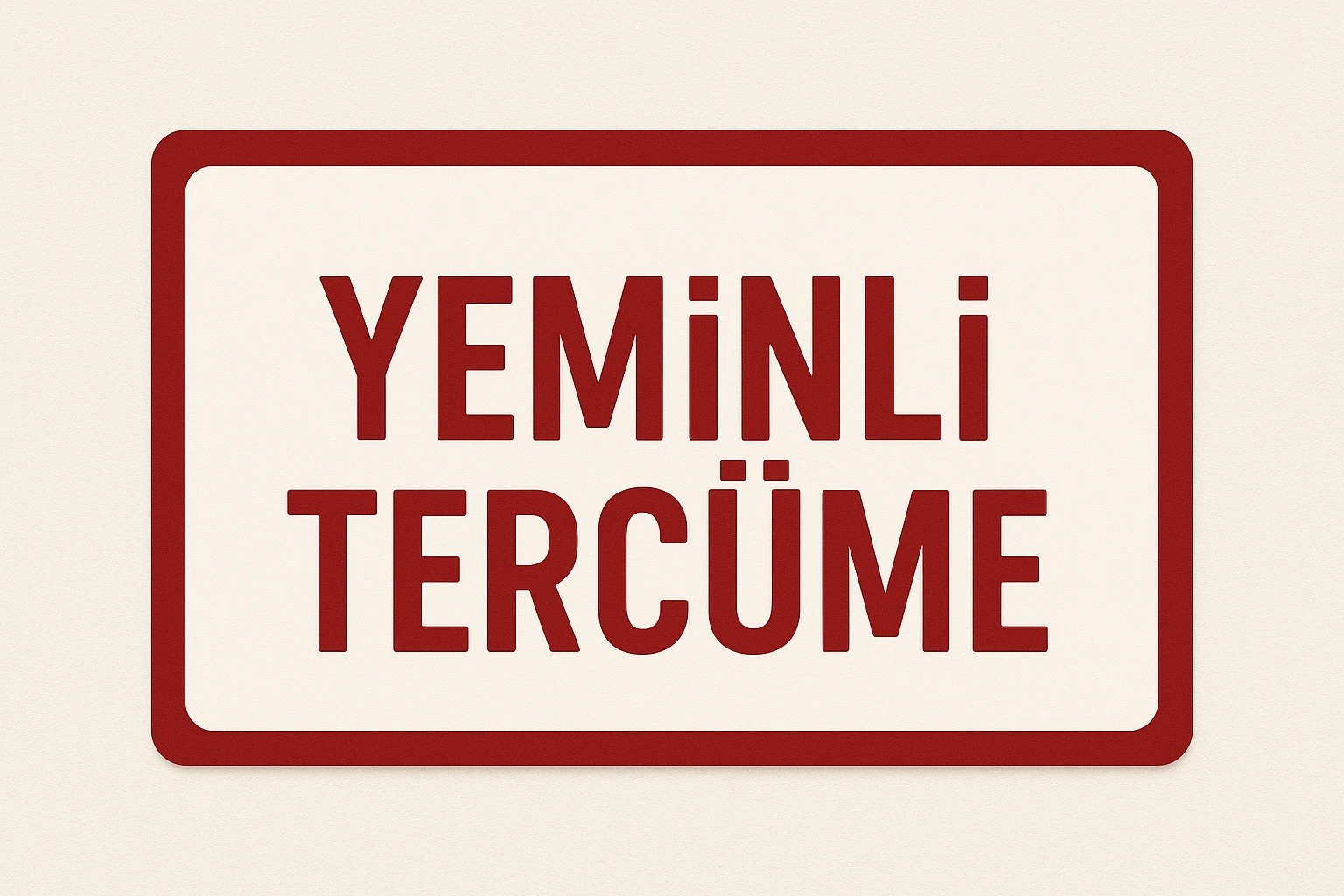 İngilizce Yeminli Tercüme