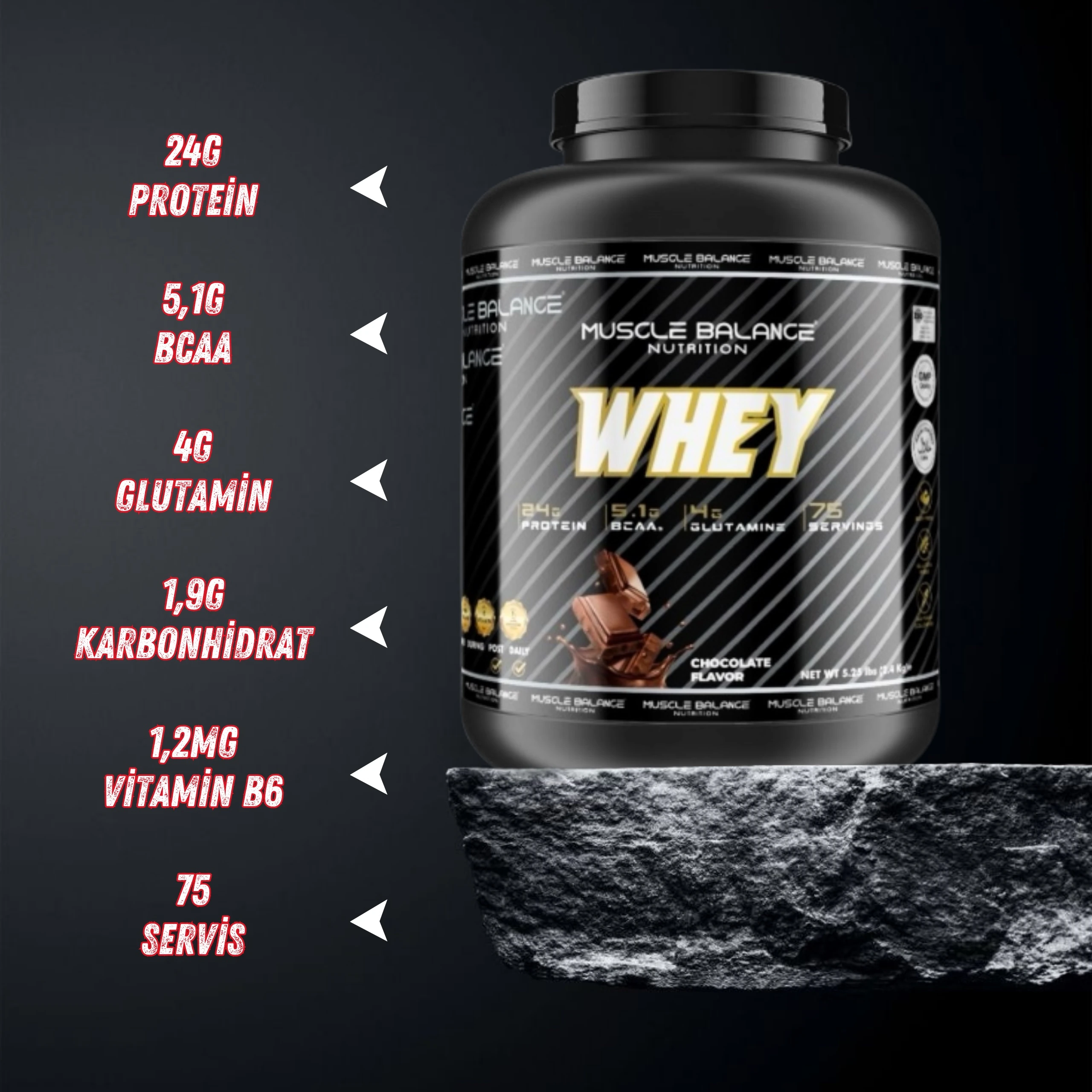 Whey Protein 2380g 72 Servis