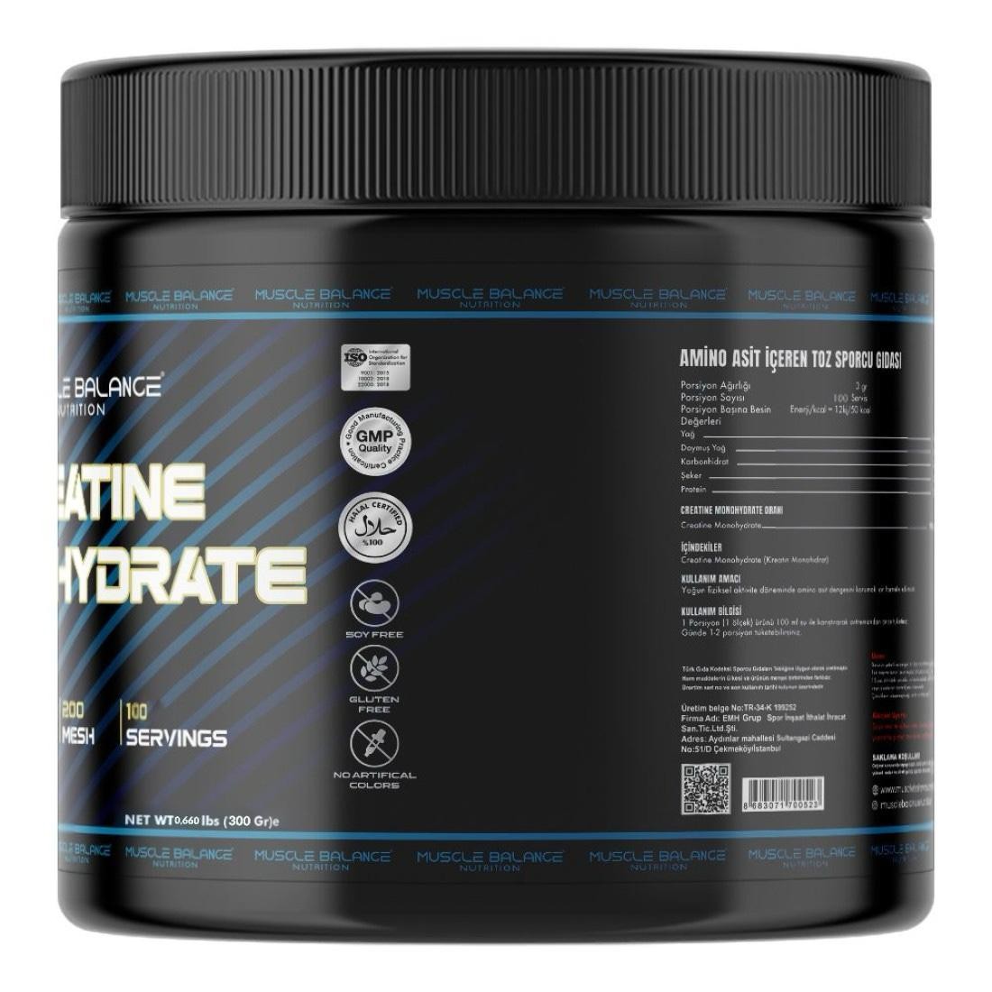 Creatine Monohydrate 300 Gr 100 Servis