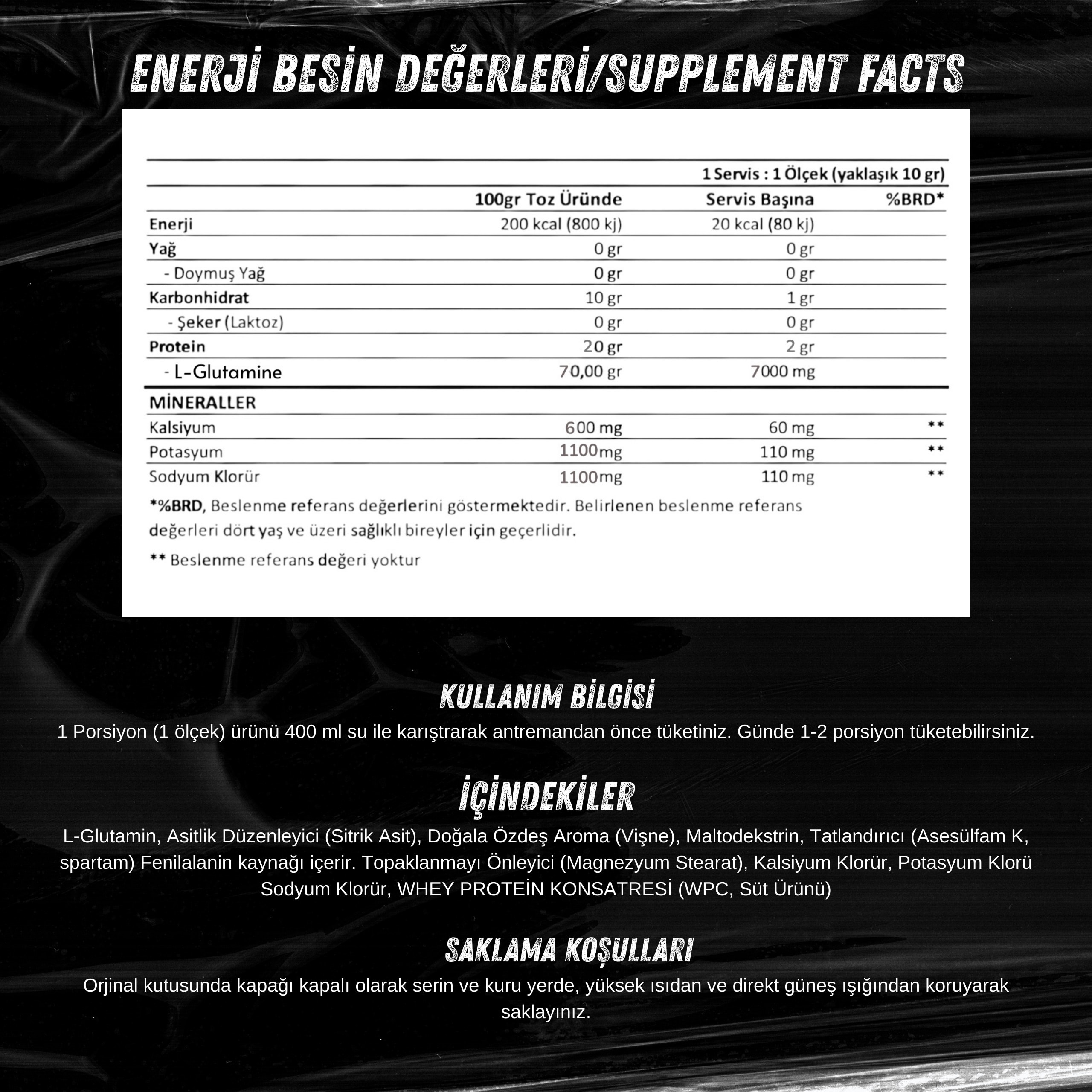 Glutamine 420 Gr 42 Servis
