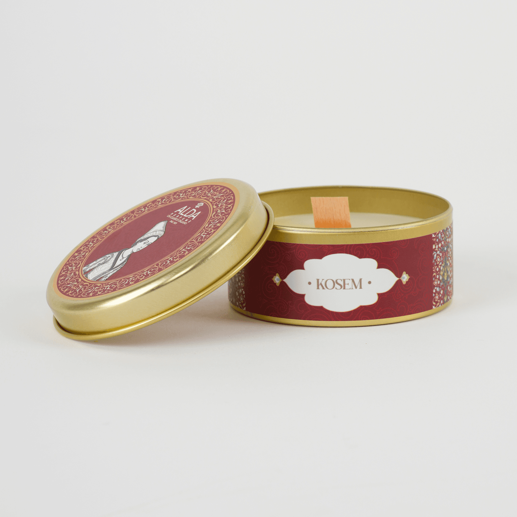 Kösem  - Gold  Teneke Mum 110 cc Vanilya  Kokulu