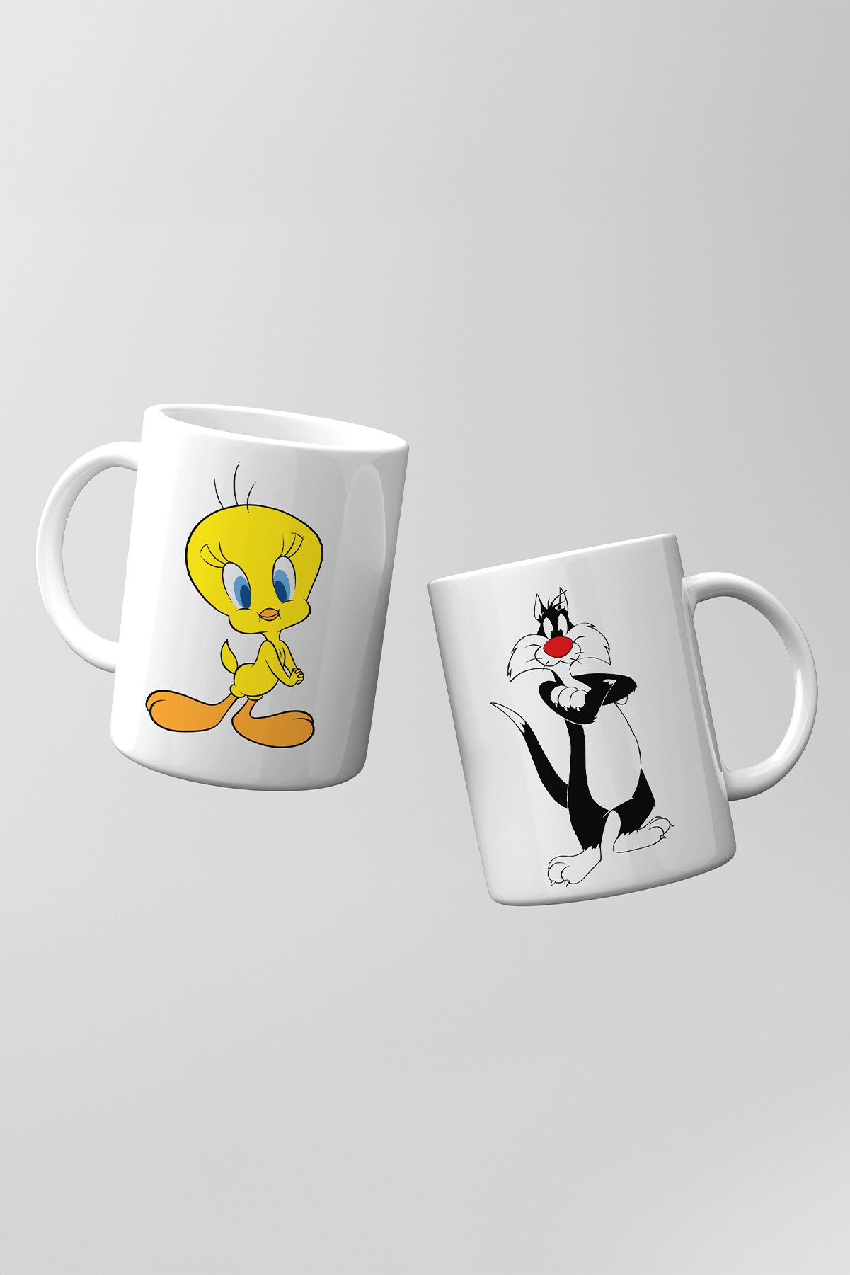 İkili Porselen Kupa Bardak - Tweety