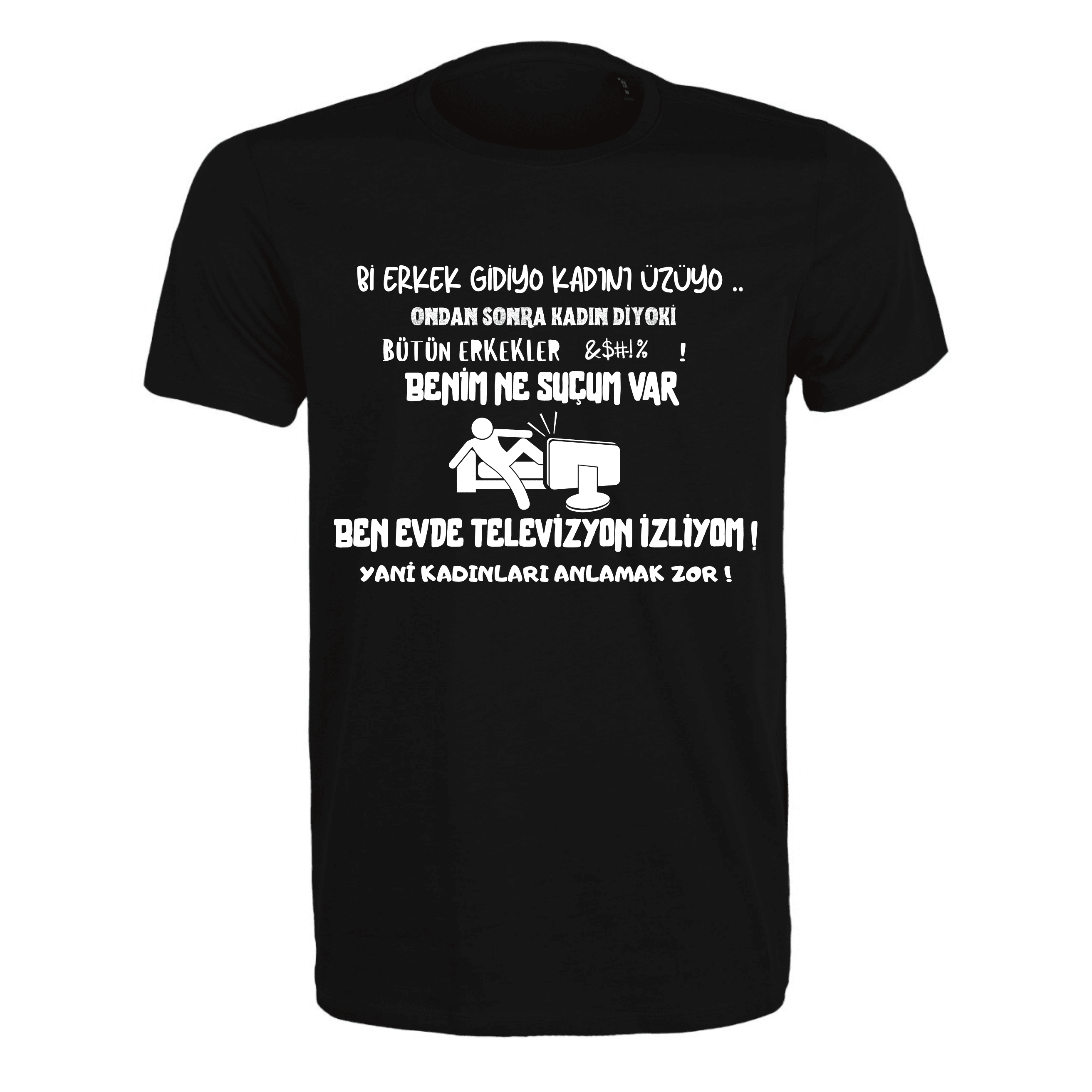 Ben evde televizyon izliyom