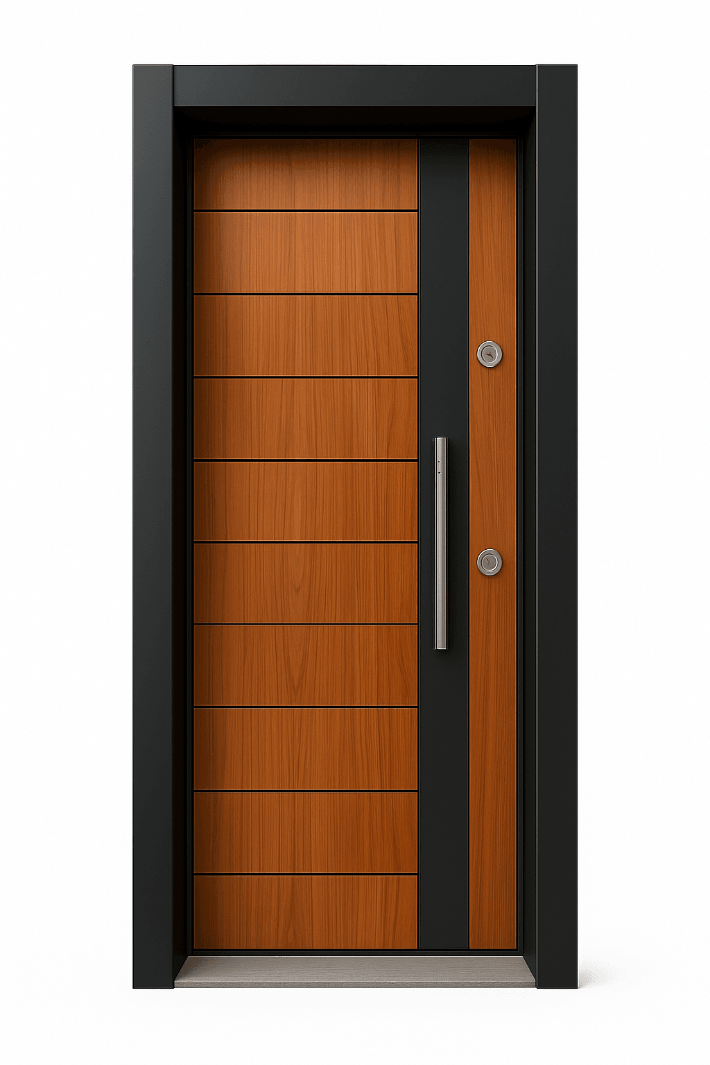 Ekonomik Çelik Daire Kapısı-02-Ahşap