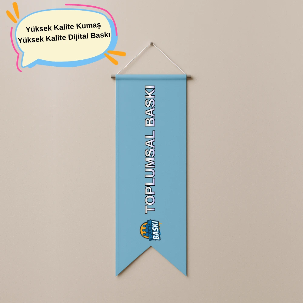 Özel Tasarım Baskılı Kırlangıç Bayrak