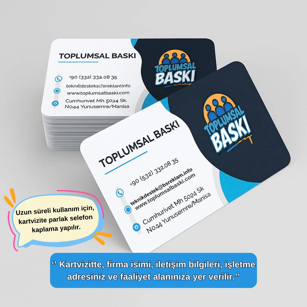 İşletmeye Özel Tasarım Ekonomik Kartvizit