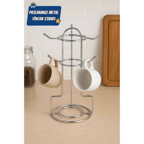 PASLANMAZ METAL FİNCAN STANDI