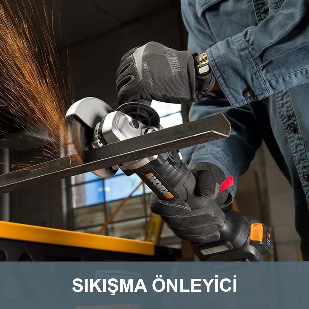 WORX WX812.9 20Volt 125mm Taşlama(Akü Dahil Değil)