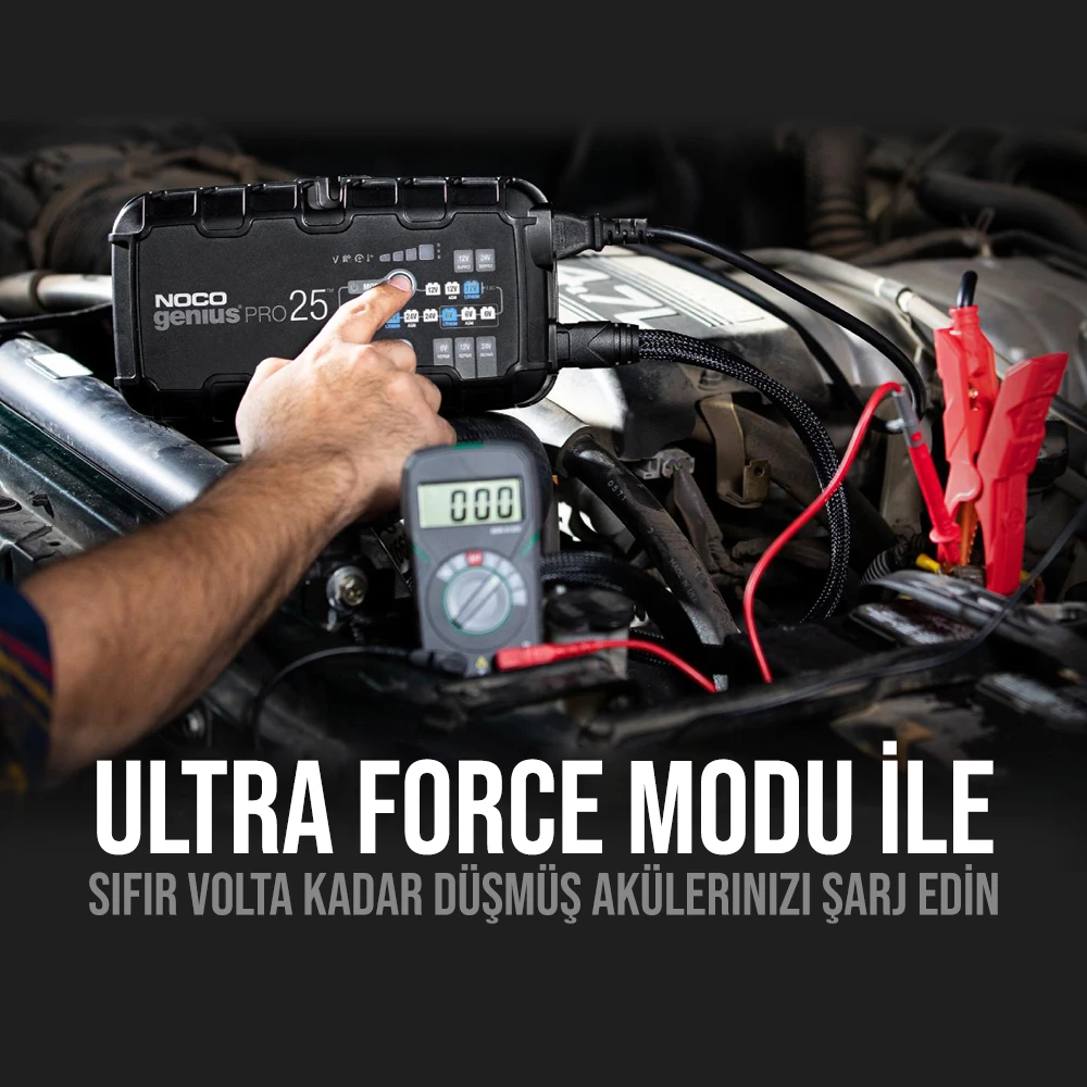 NOCO GENIUSPRO25 6V/12V/24V 1000A Akü Şarj Cihazı