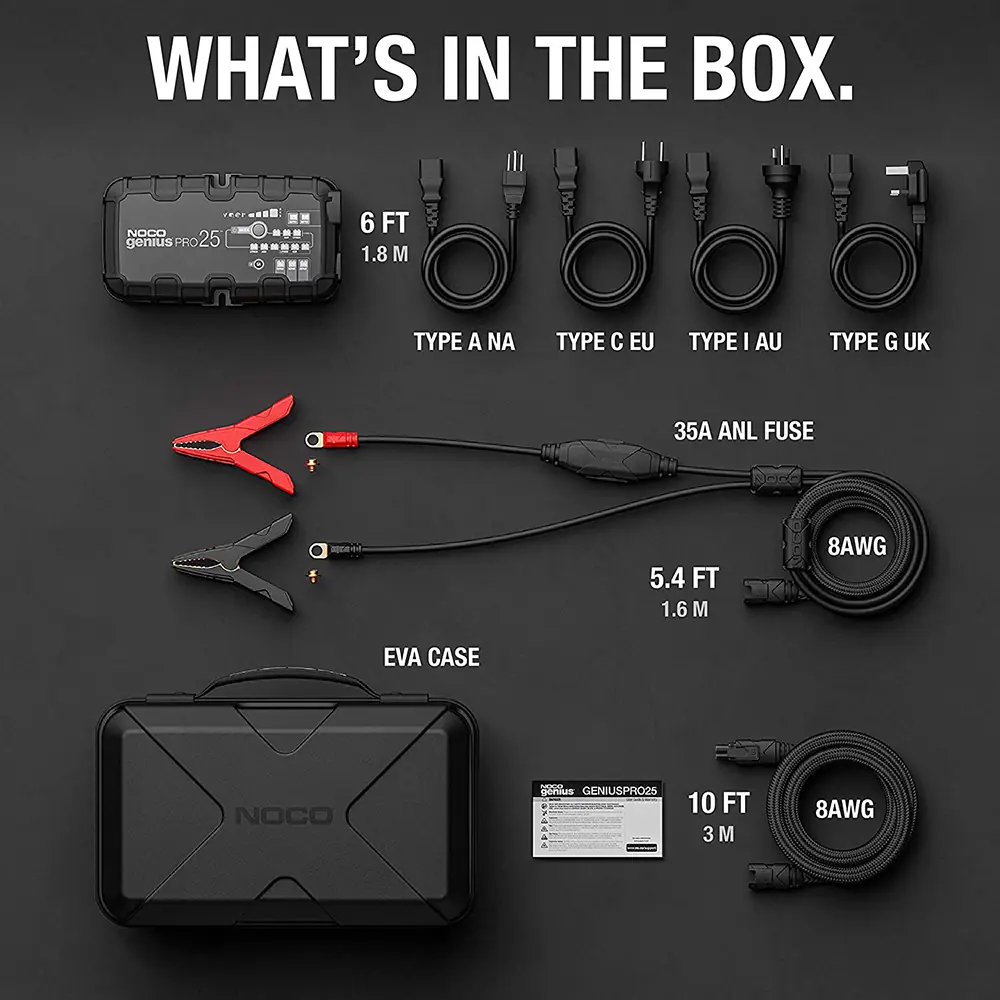 NOCO GENIUSPRO25 6V/12V/24V 1000A Akü Şarj Cihazı