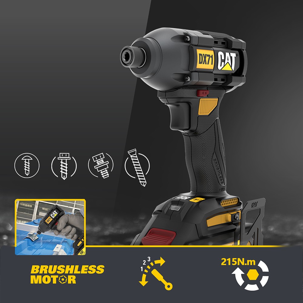 CAT DX71 18Volt 2.0Ah Çift Akü Darbeli Tornavida