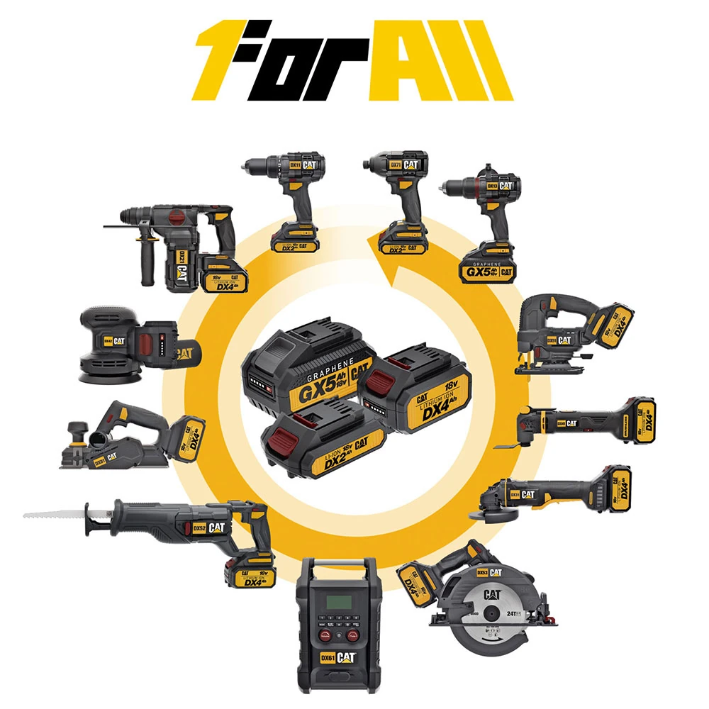 CAT DX12 18Volt/2.0Ah Li-ion Çift Akülü Kömürsüz Profesyonel Şarjlı Darbeli Matkap