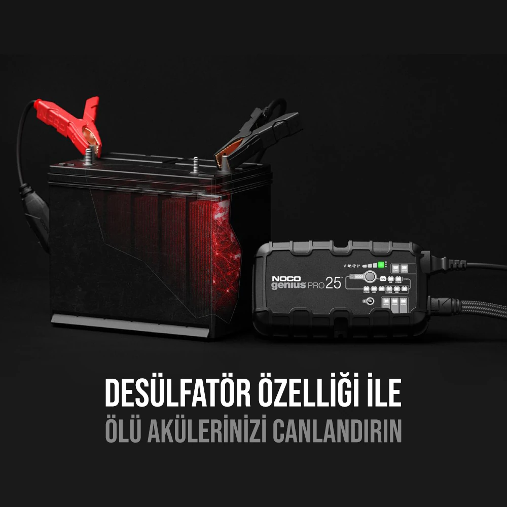 NOCO GENIUSPRO25 6V/12V/24V 1000A Akü Şarj Cihazı