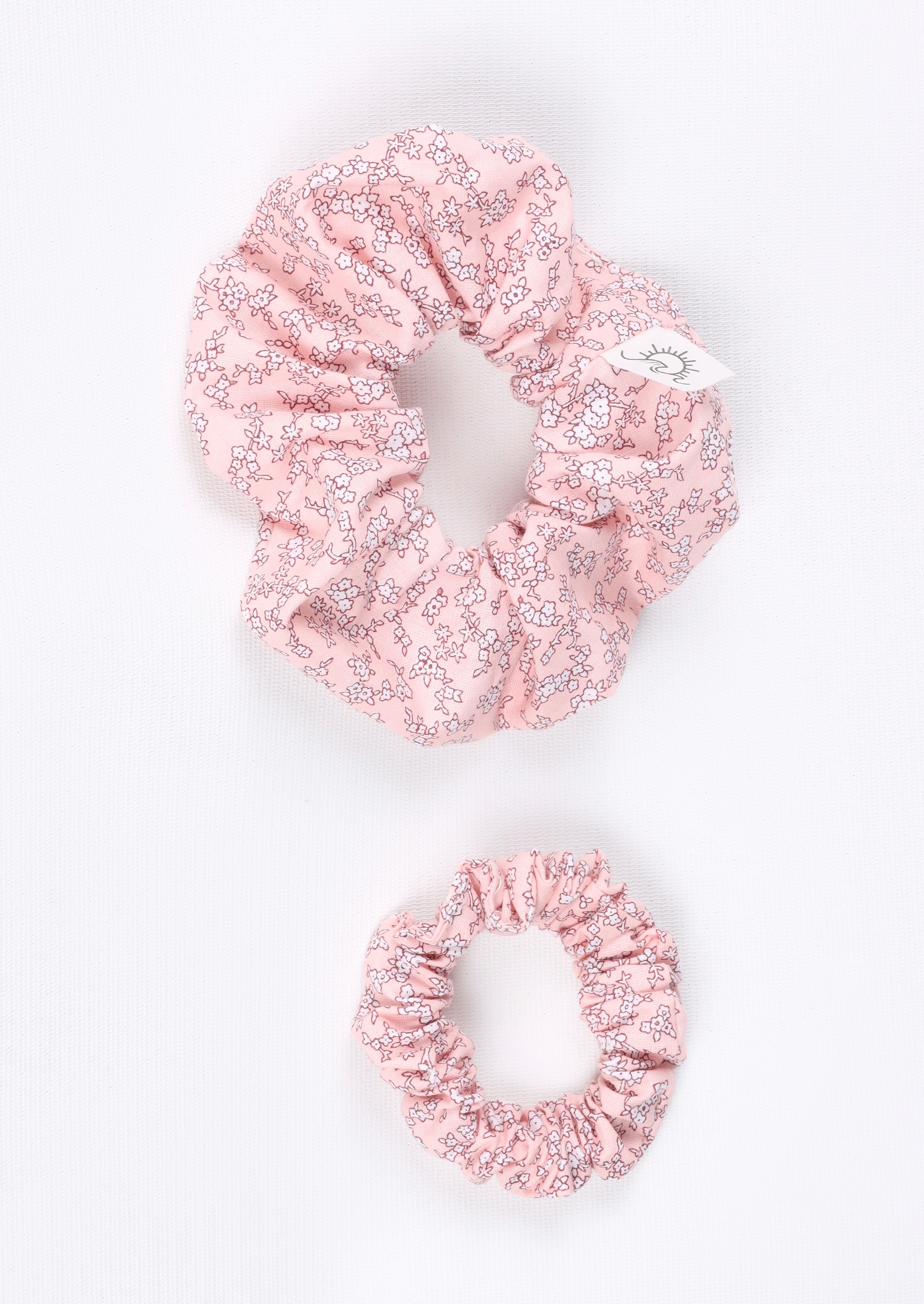 Scrunchie İkili Toka Seti - açık pembe 