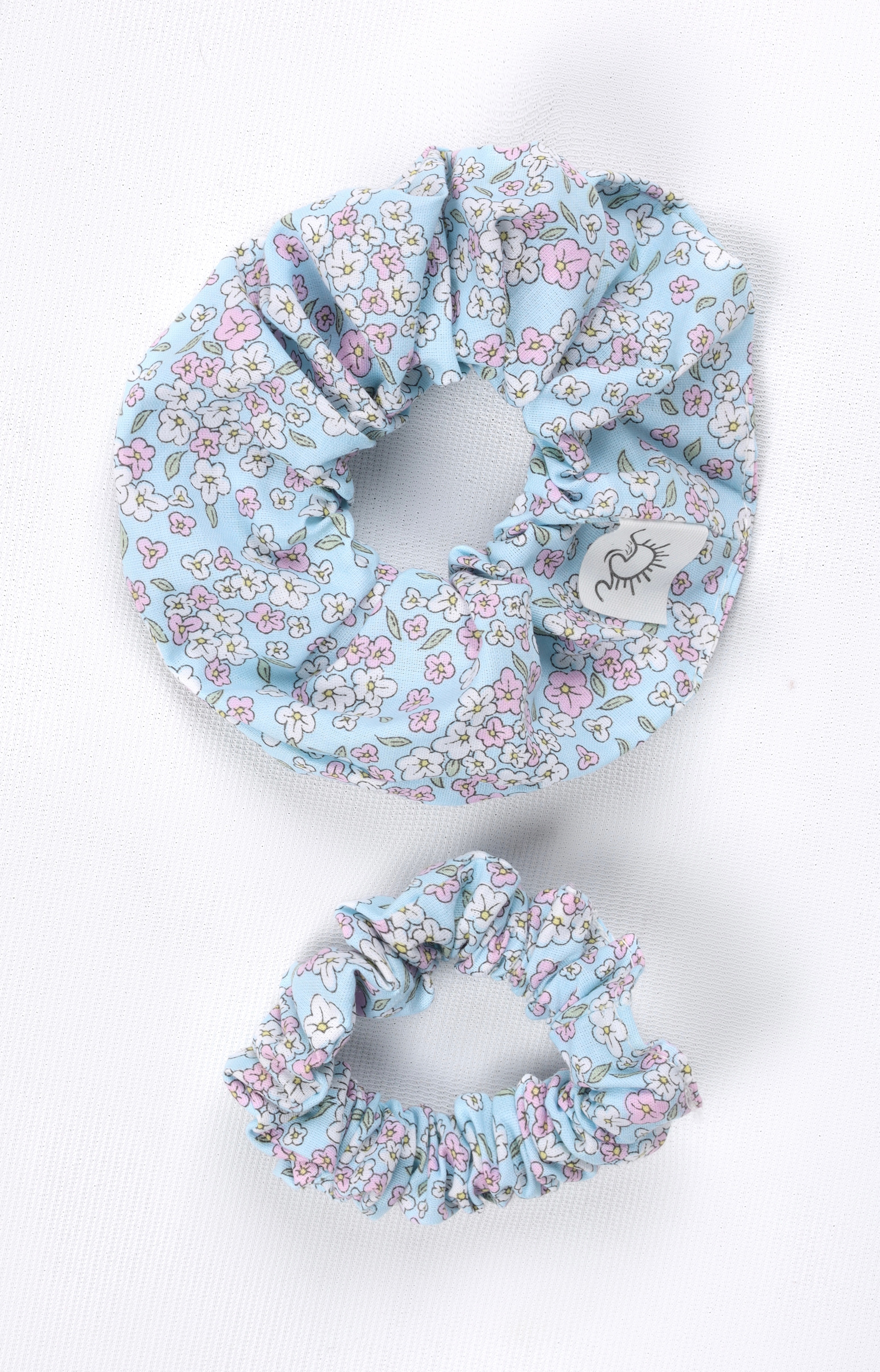 Scrunchie İkili Toka Seti - açık mavi