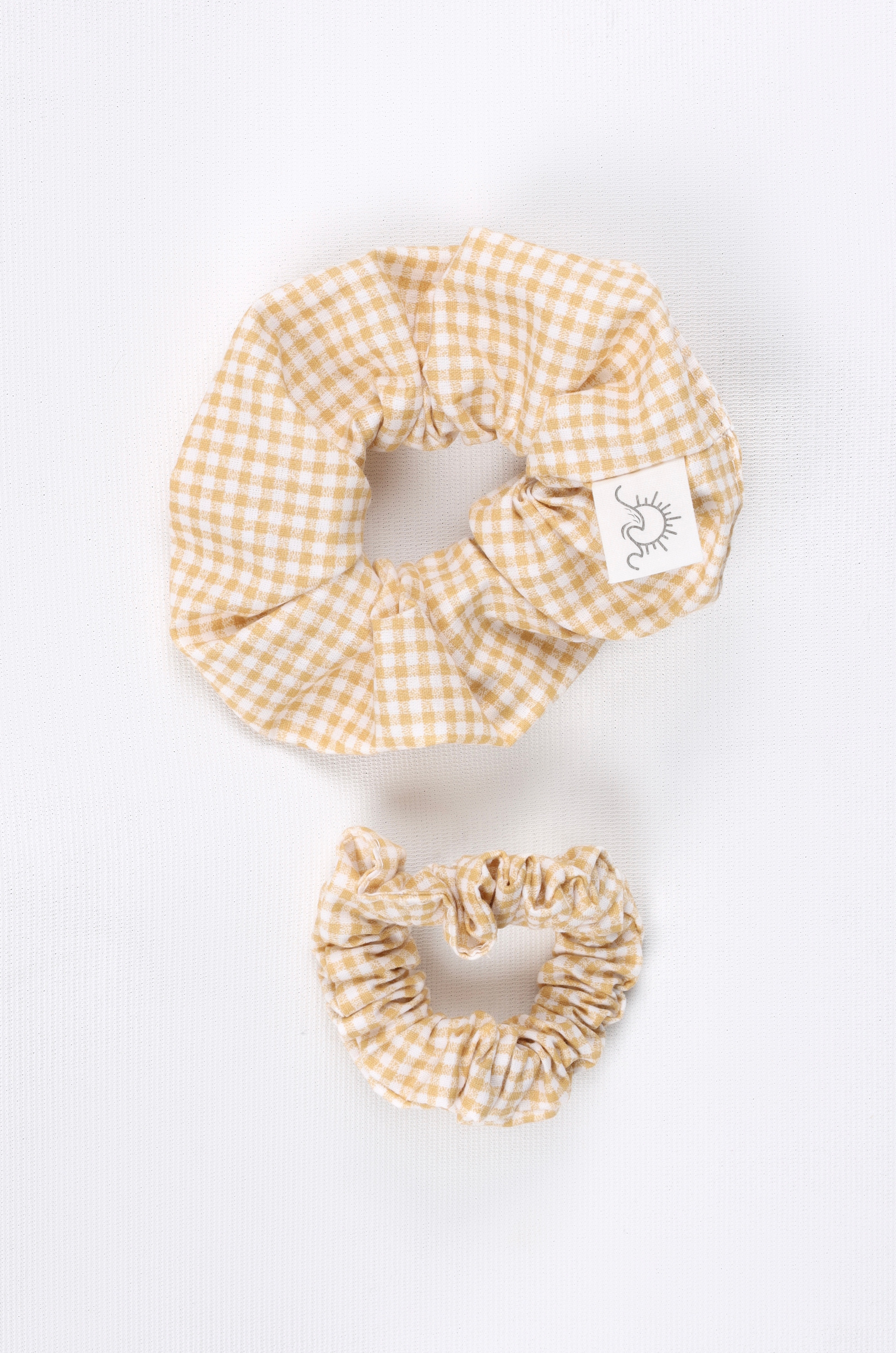 Scrunchie İkili Toka Seti - koyu sarı