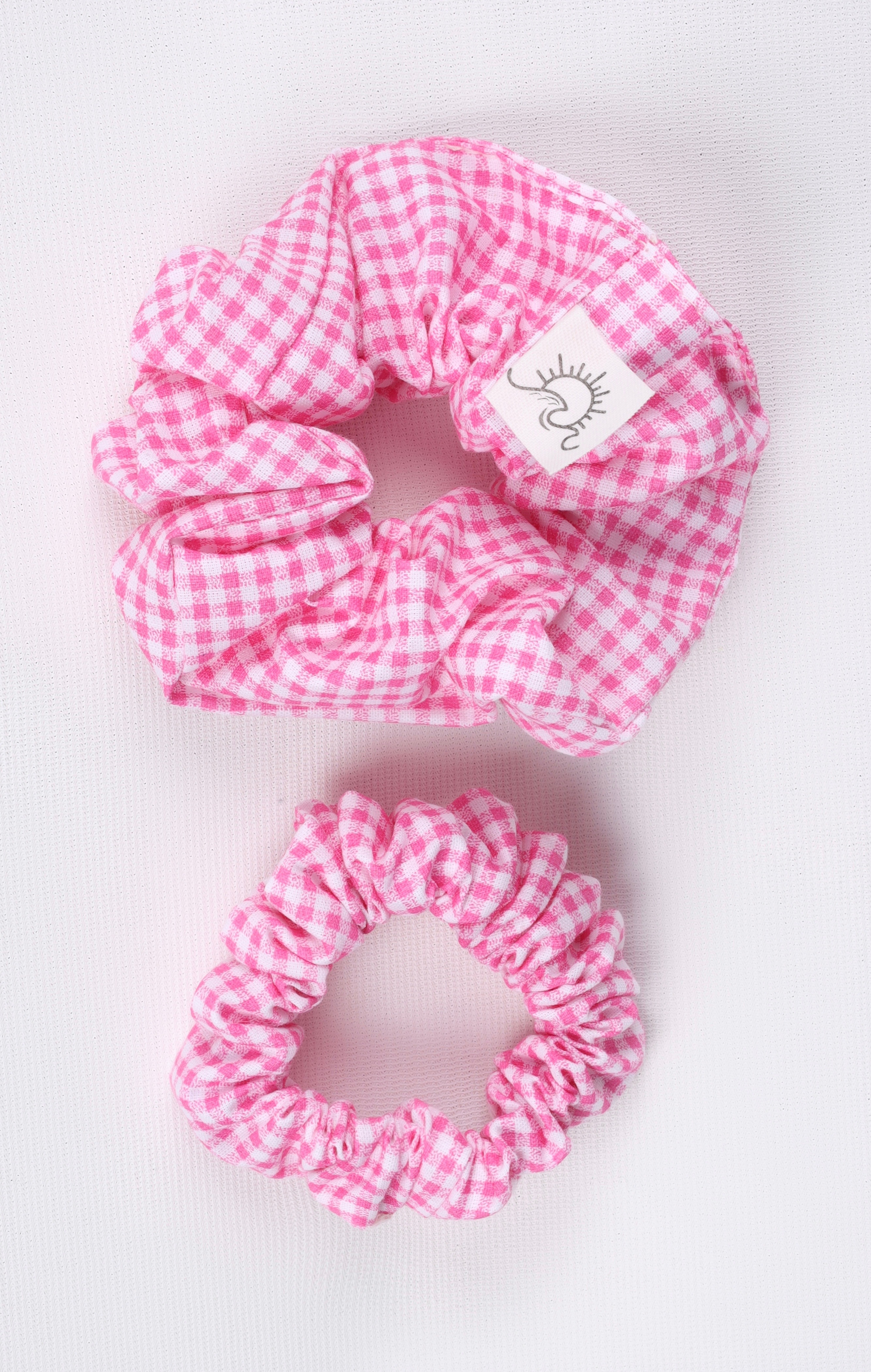 Scrunchie İkili Toka Seti - Pembe