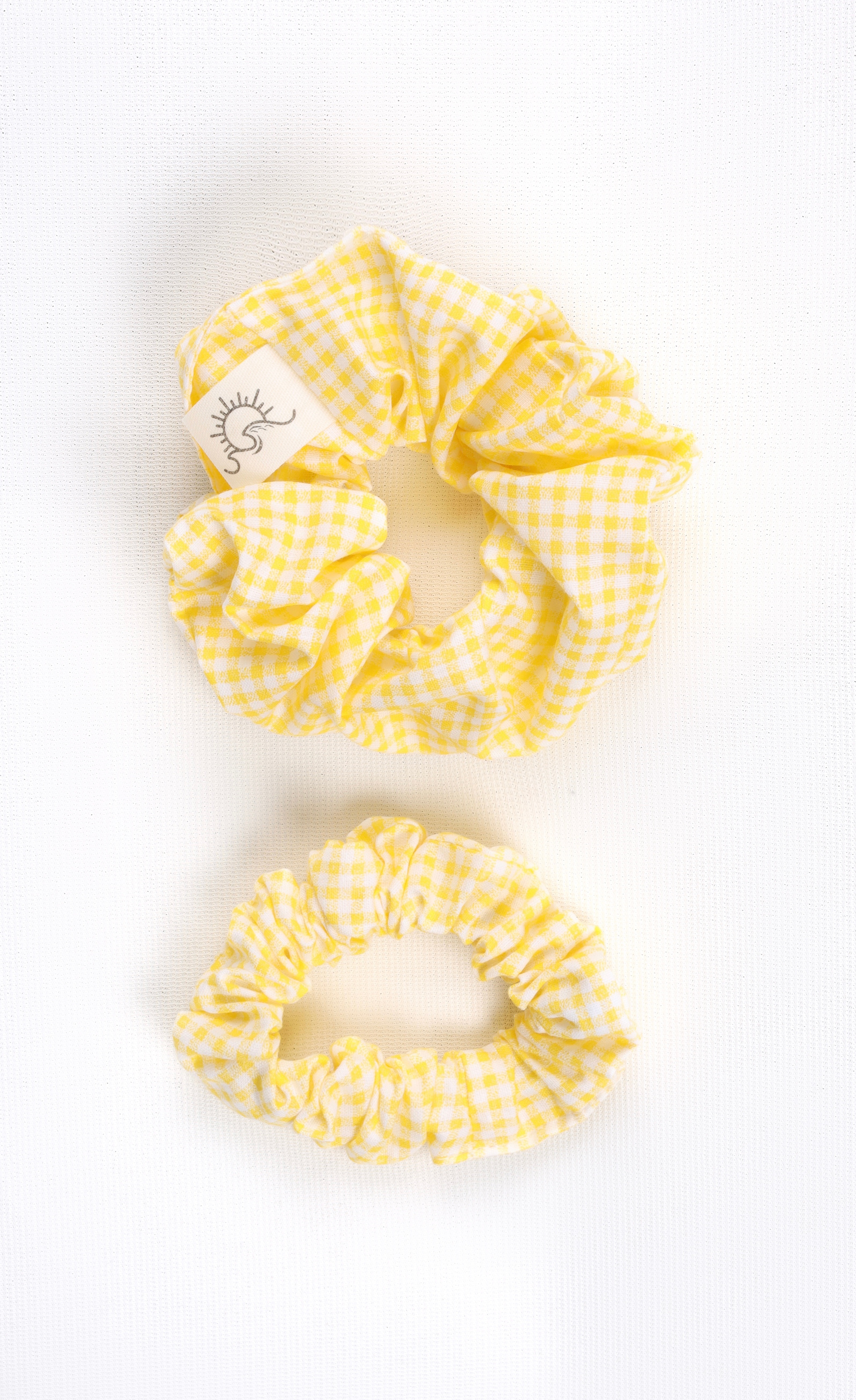 Scrunchie İkili Toka Seti - Sarı