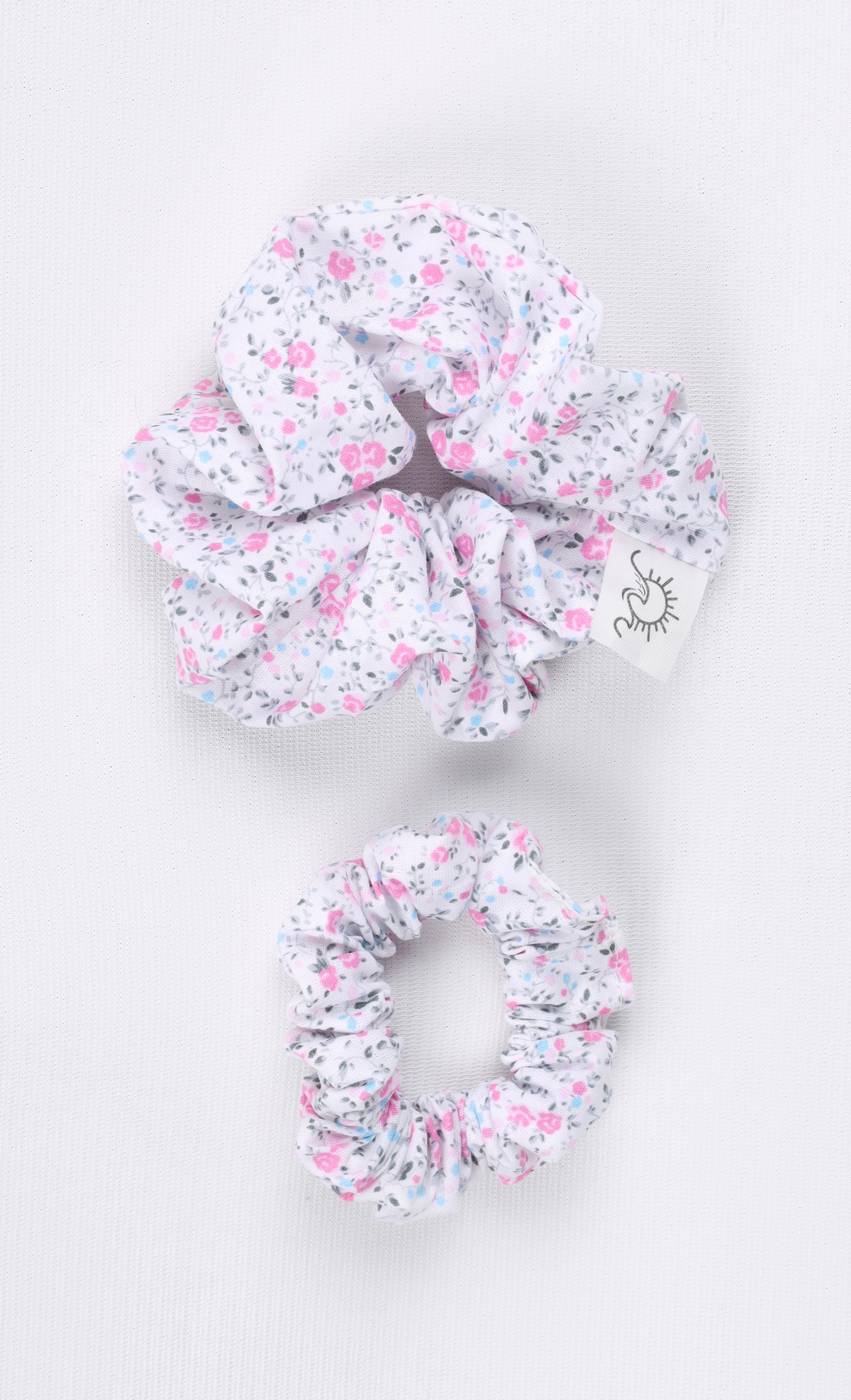 Scrunchie İkili Toka Seti - Beyaz