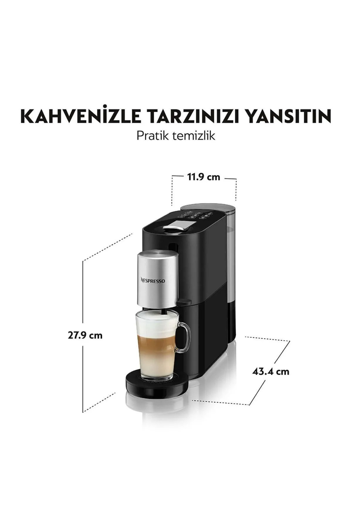Nespresso Atelier S85 Kapsüllü Kahve Makinesi Siyah