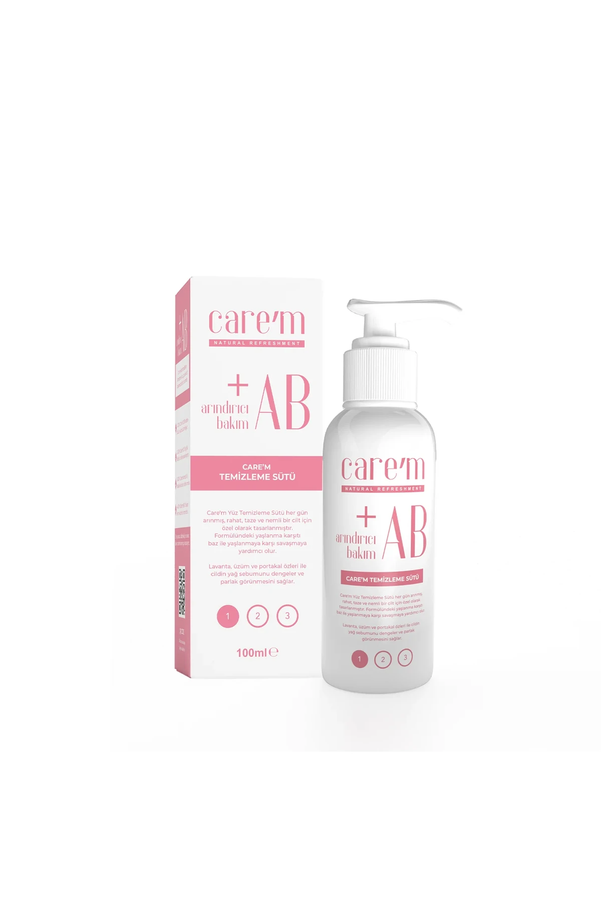 Care'm Arındırıcı Bakım Yüz Temizleme Sütü 100mL