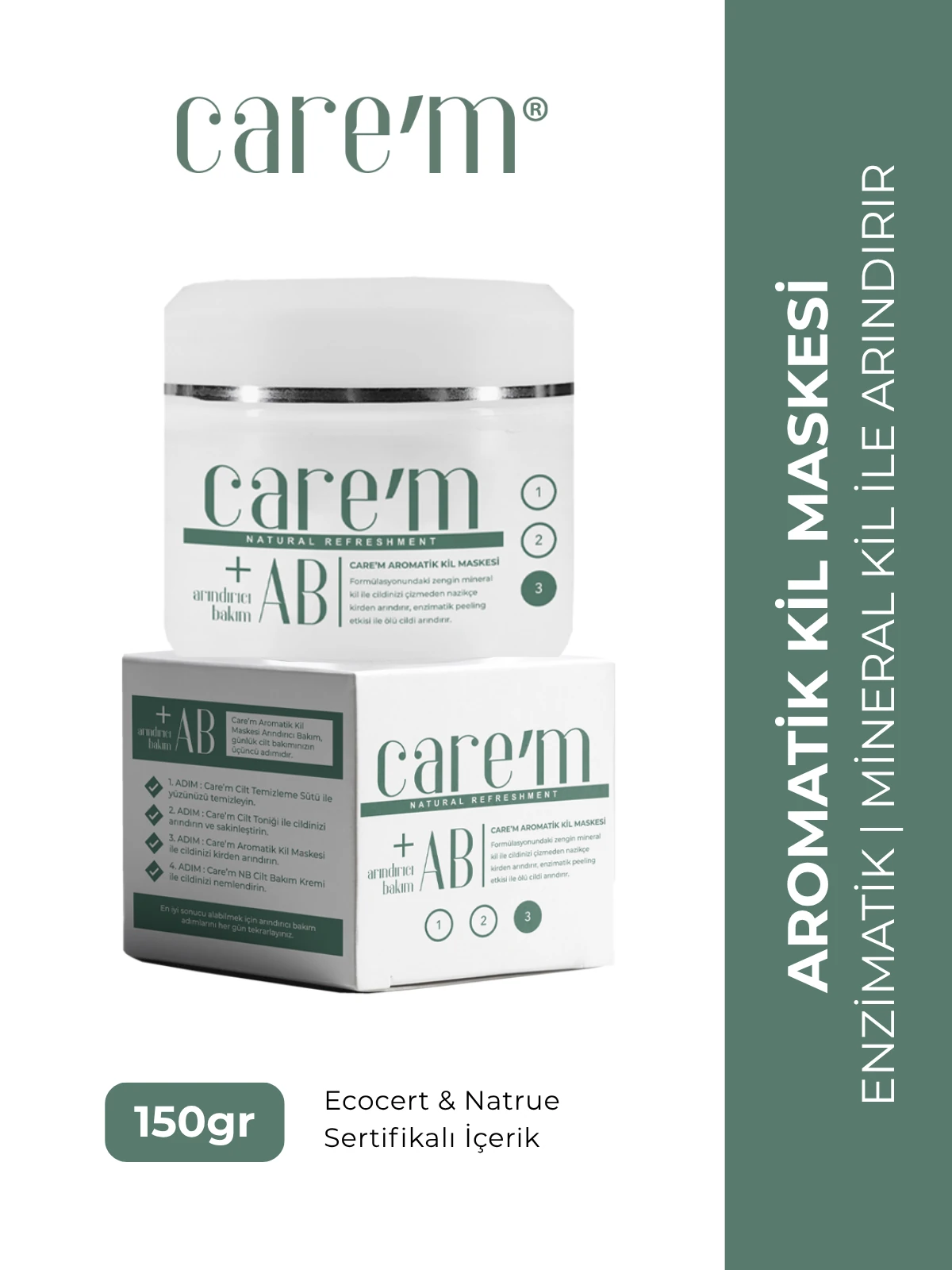 Care'm Arındırıcı Bakım Aromatik Kil Maskesi 150Gr