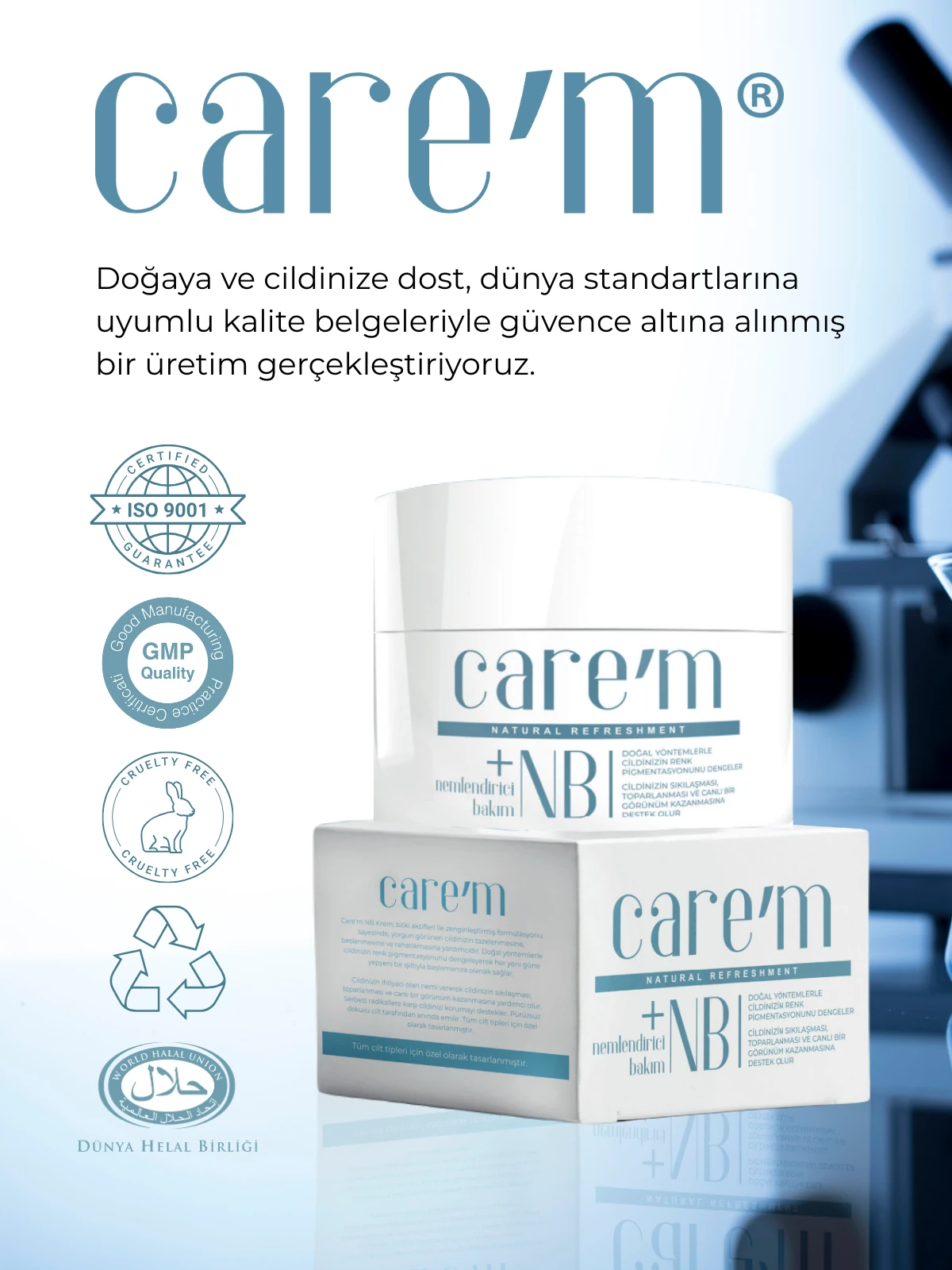 Care'm Nemlendirici Bakım Kremi 50 mL