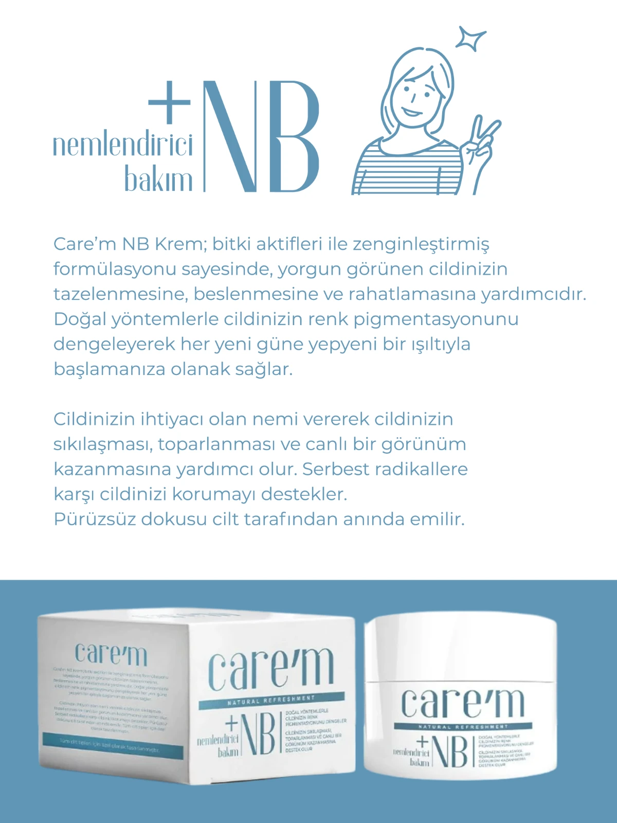 Care'm Nemlendirici Bakım Kremi 50 mL