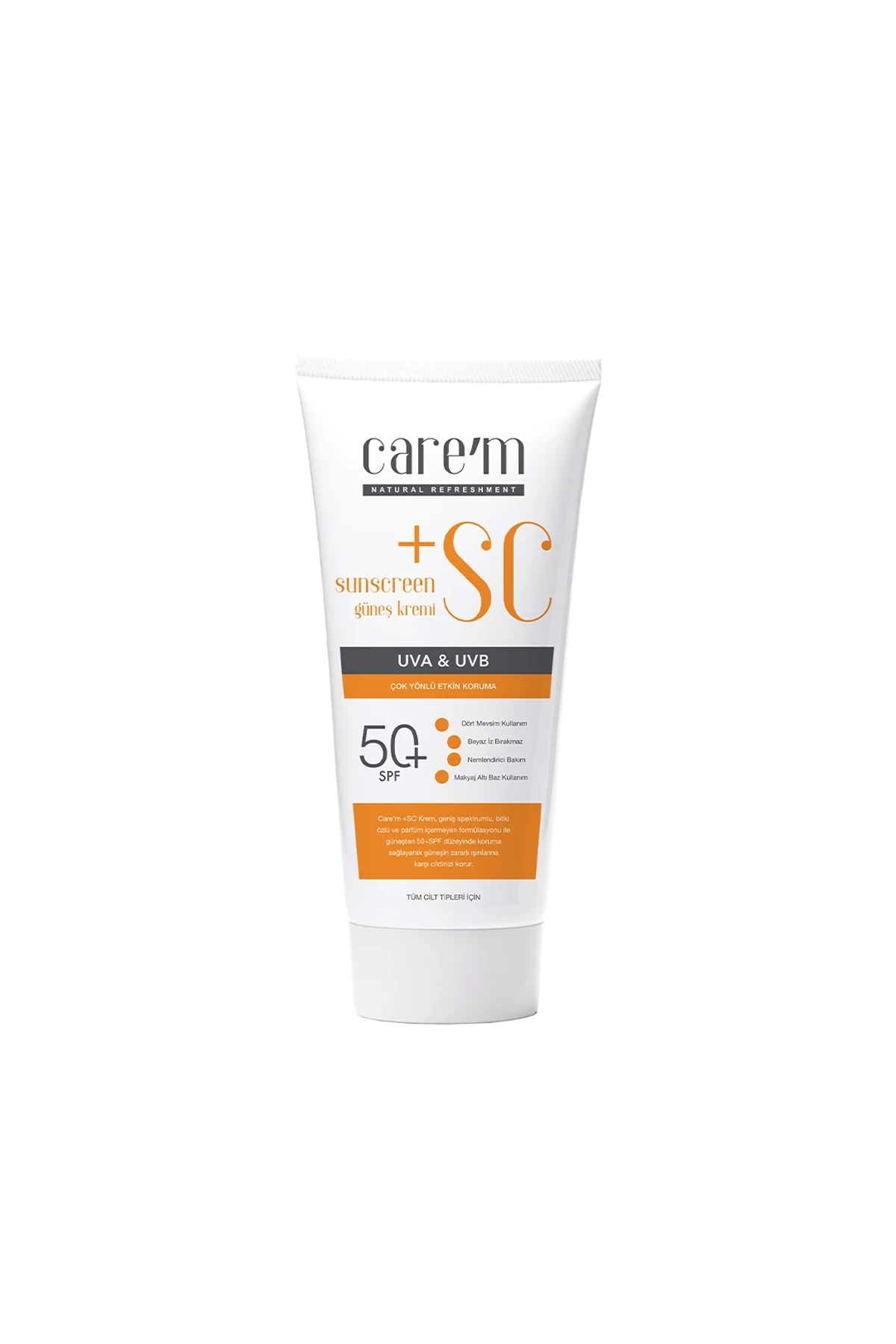 Care'm Sunscreen 50+SPF Güneş Kremi 100mL
