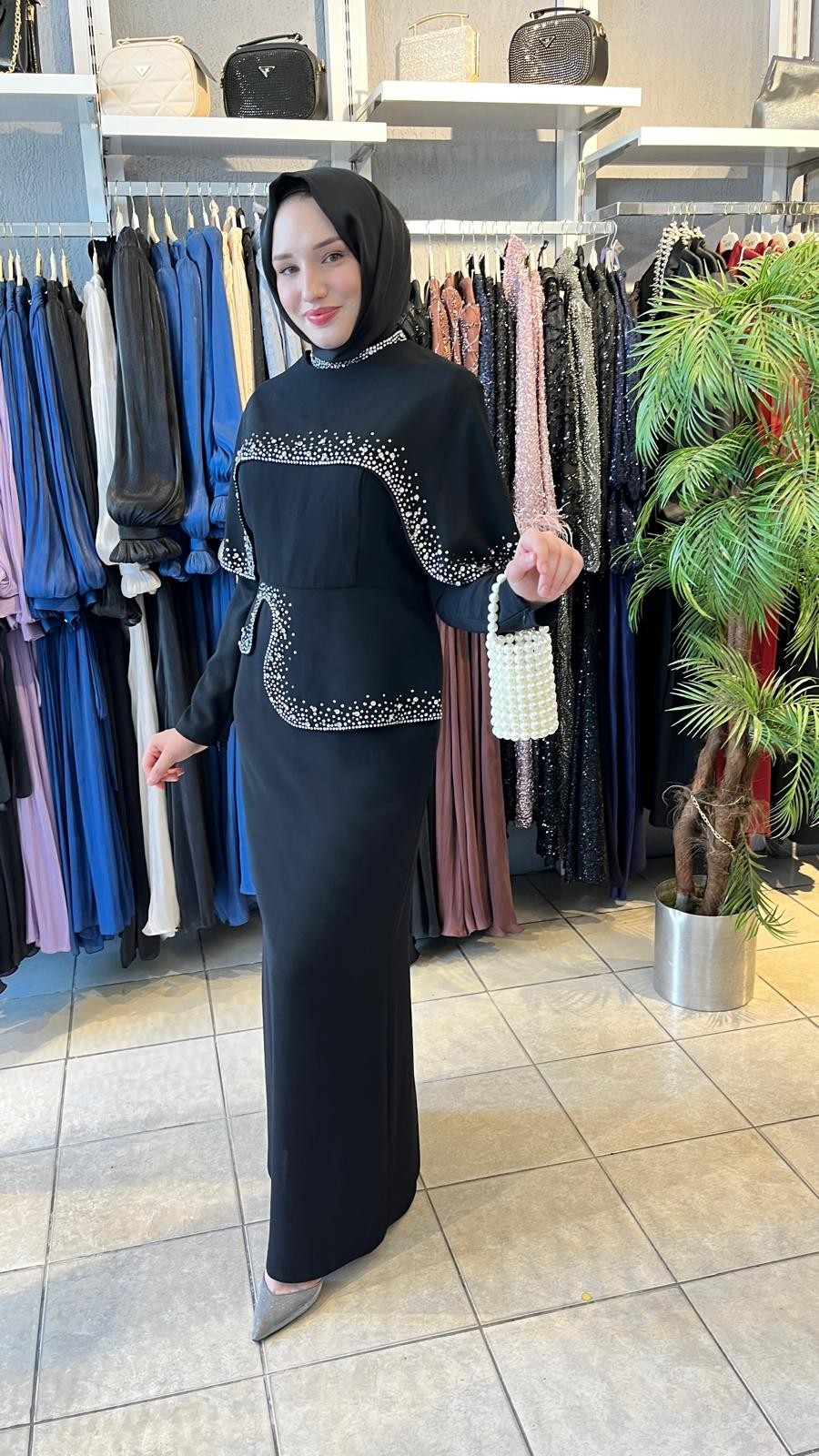 Seher Pelerin Detaylı Abiye
