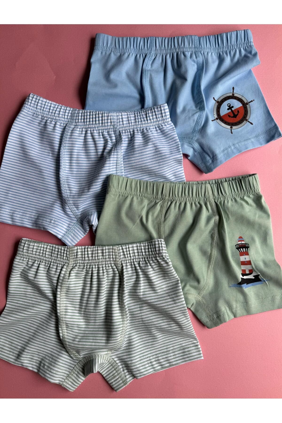 Sealer,  Denizci Temalı, Pamuklu, Baskılı Erkek Çocuk Boxer Şort (Görseldeki Ürünler Gelecektir)