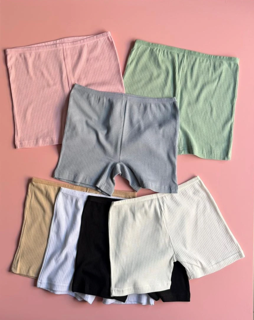 Elosia Fitilli 7 Adet (renk) Pamuklu Likralı Kadın Şort-Bermuda