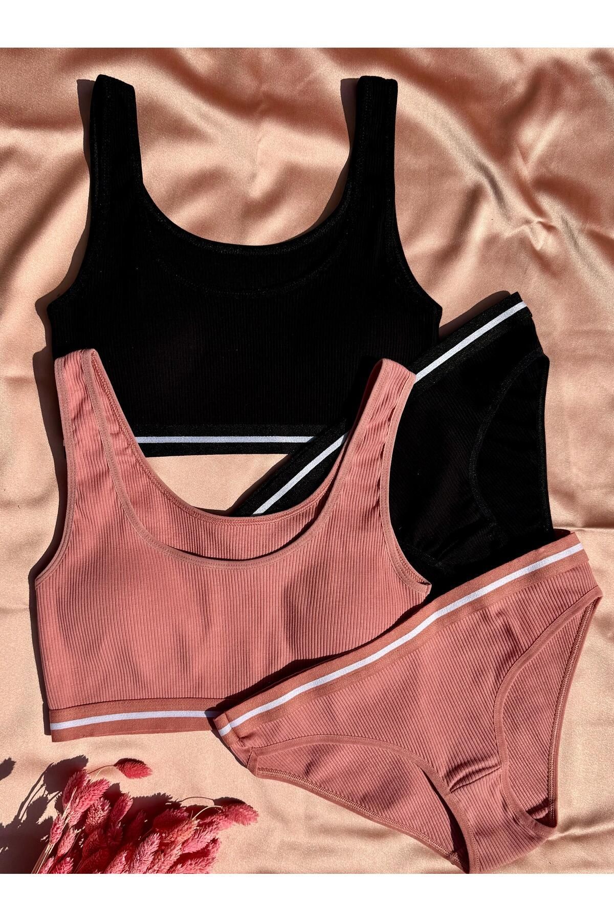 Soleya  Kaşkorse Kumaş Pedli Sütyen ve Slip Külot Takımı 45E11 (Görseldeki Ürünler Gelecektir)