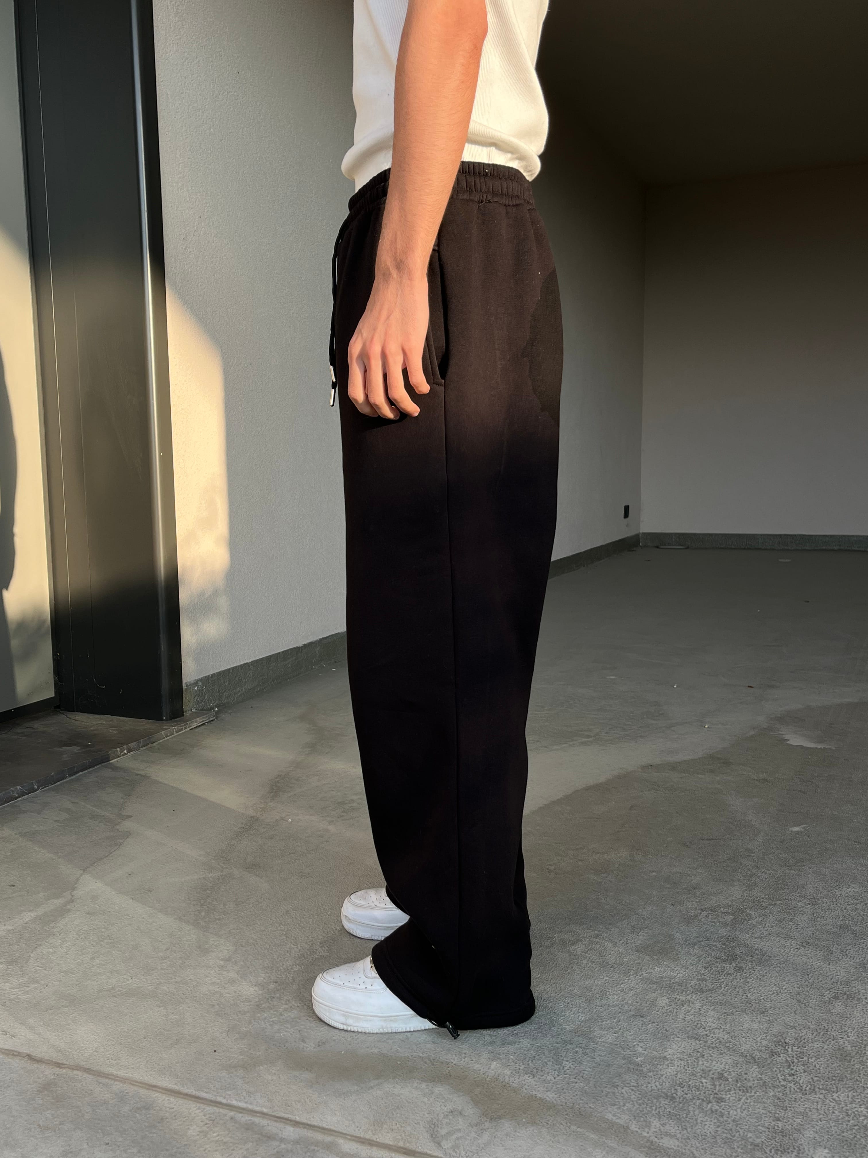Basic Siyah Baggy Eşofman Altı