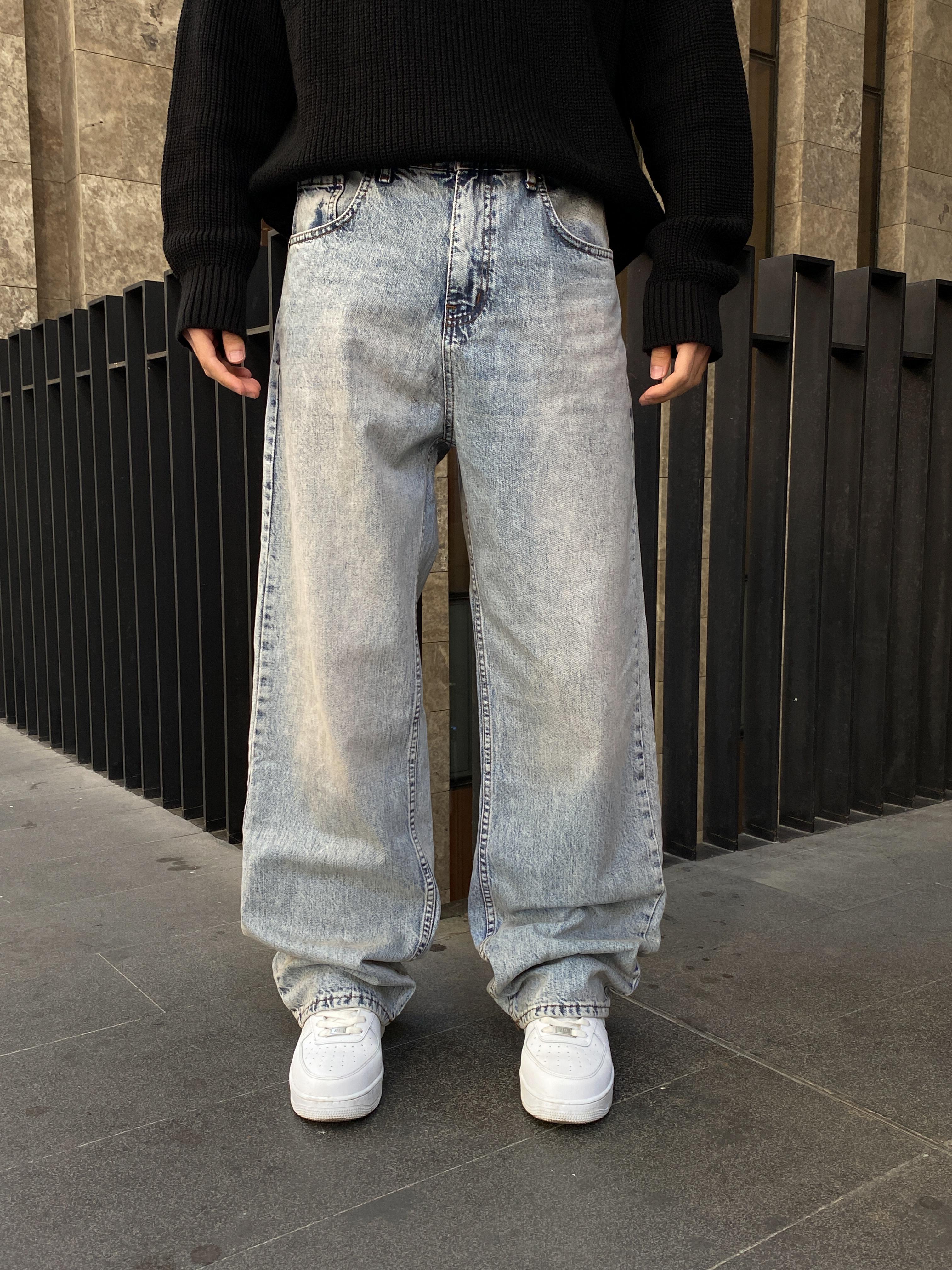 Basic Yıkama Detaylı Baggy Jean