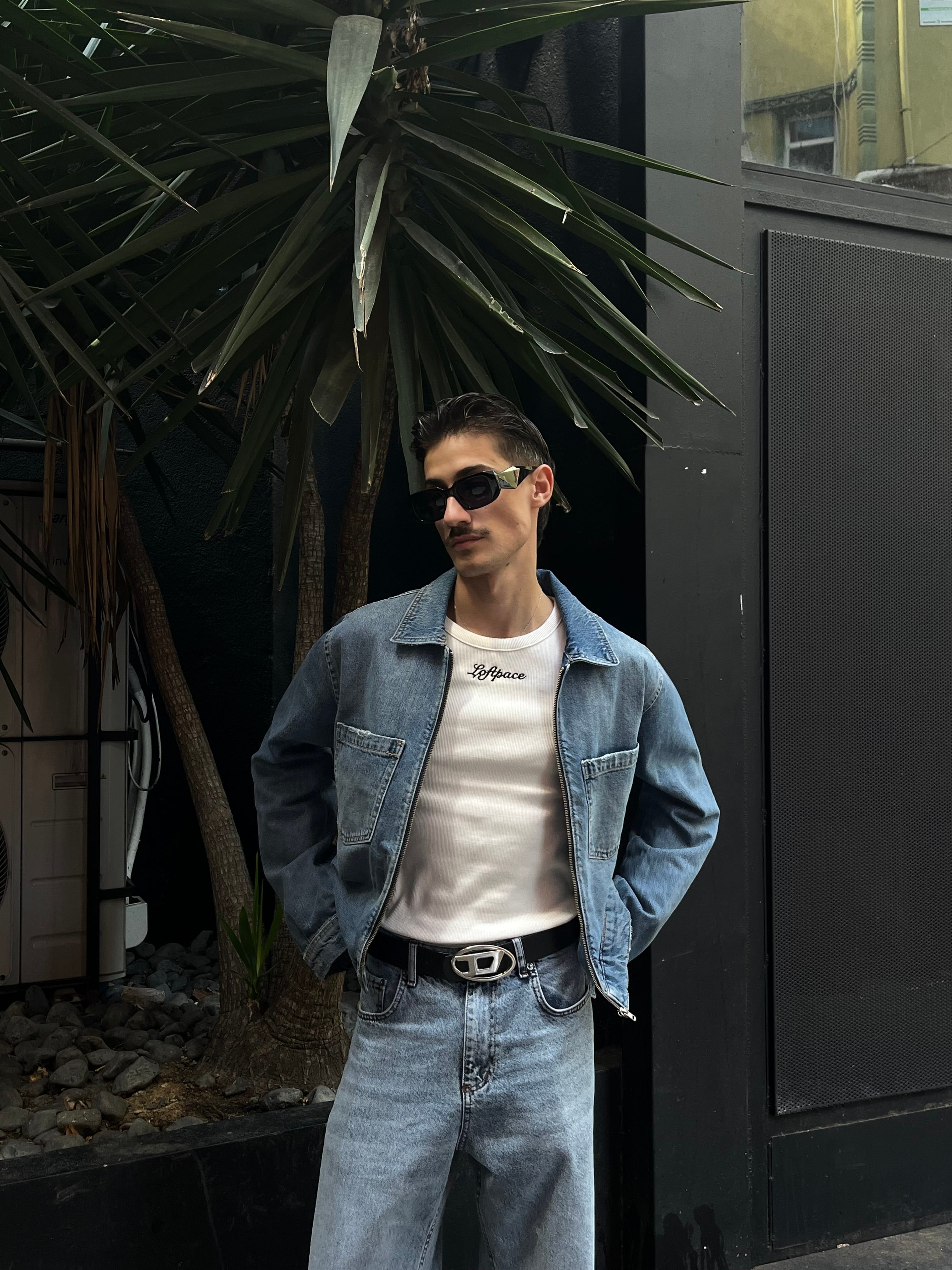 Vintage Wash Boxy Fit Denim Ceket