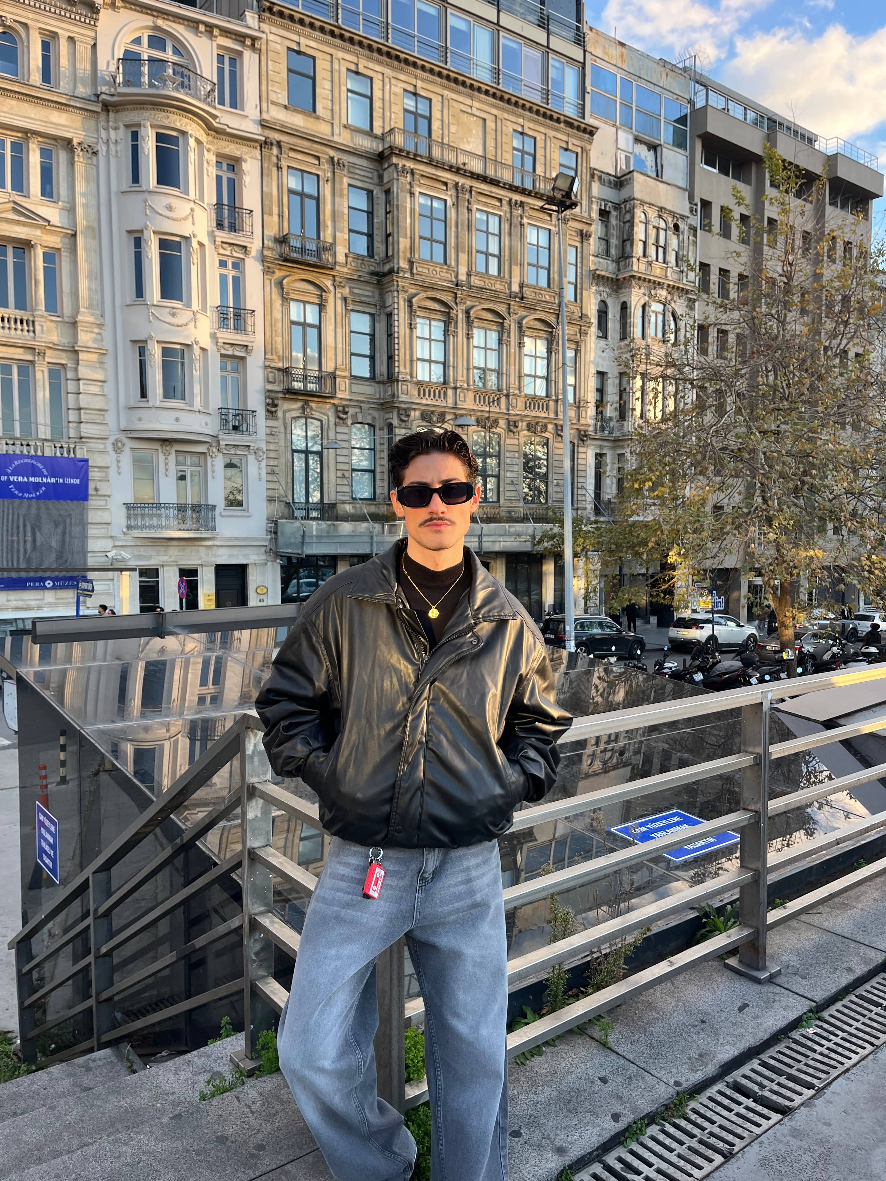 Bomber Oversize Deri Ceket