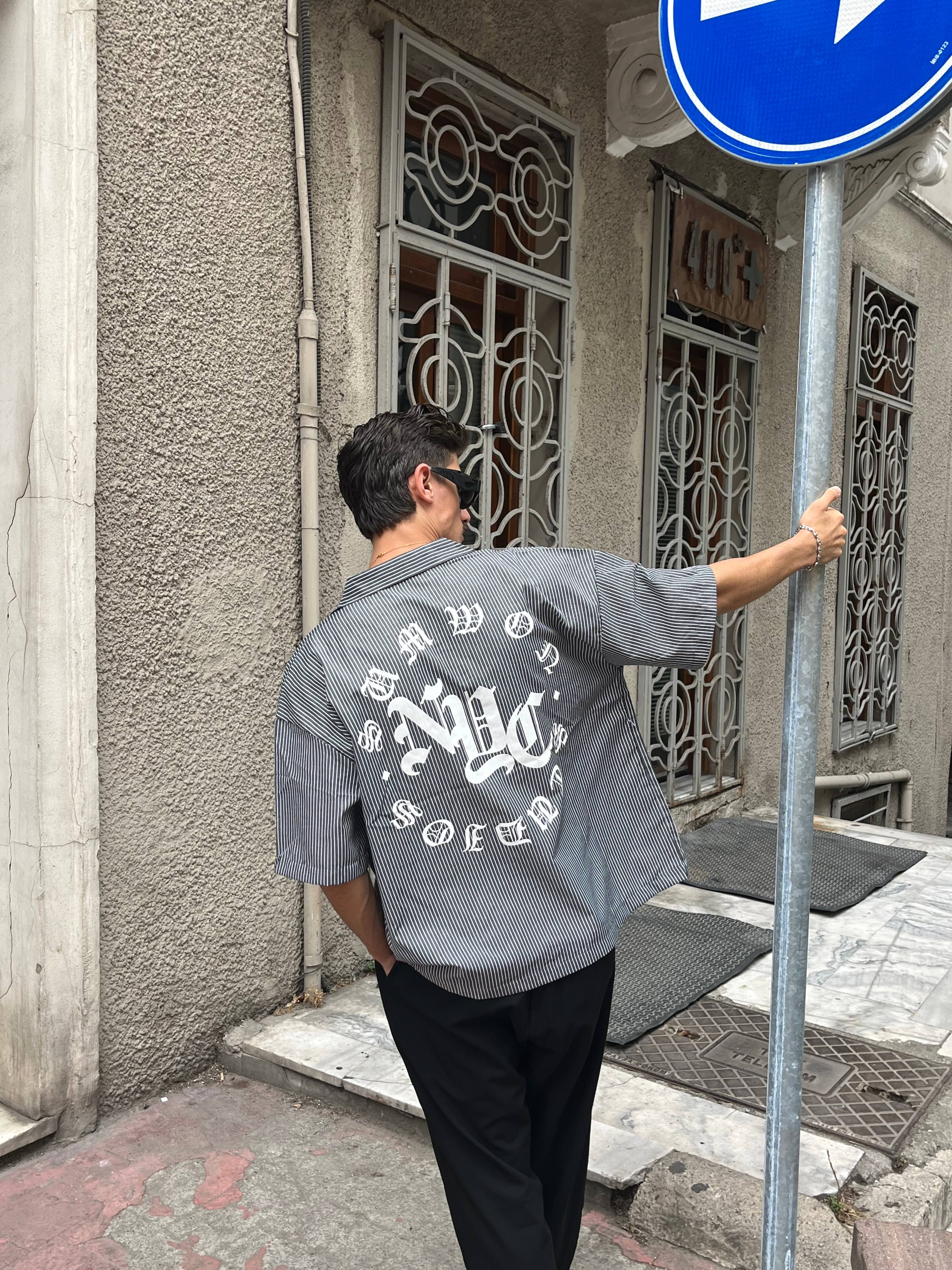 NYC Retro Çizgili Gömlek
