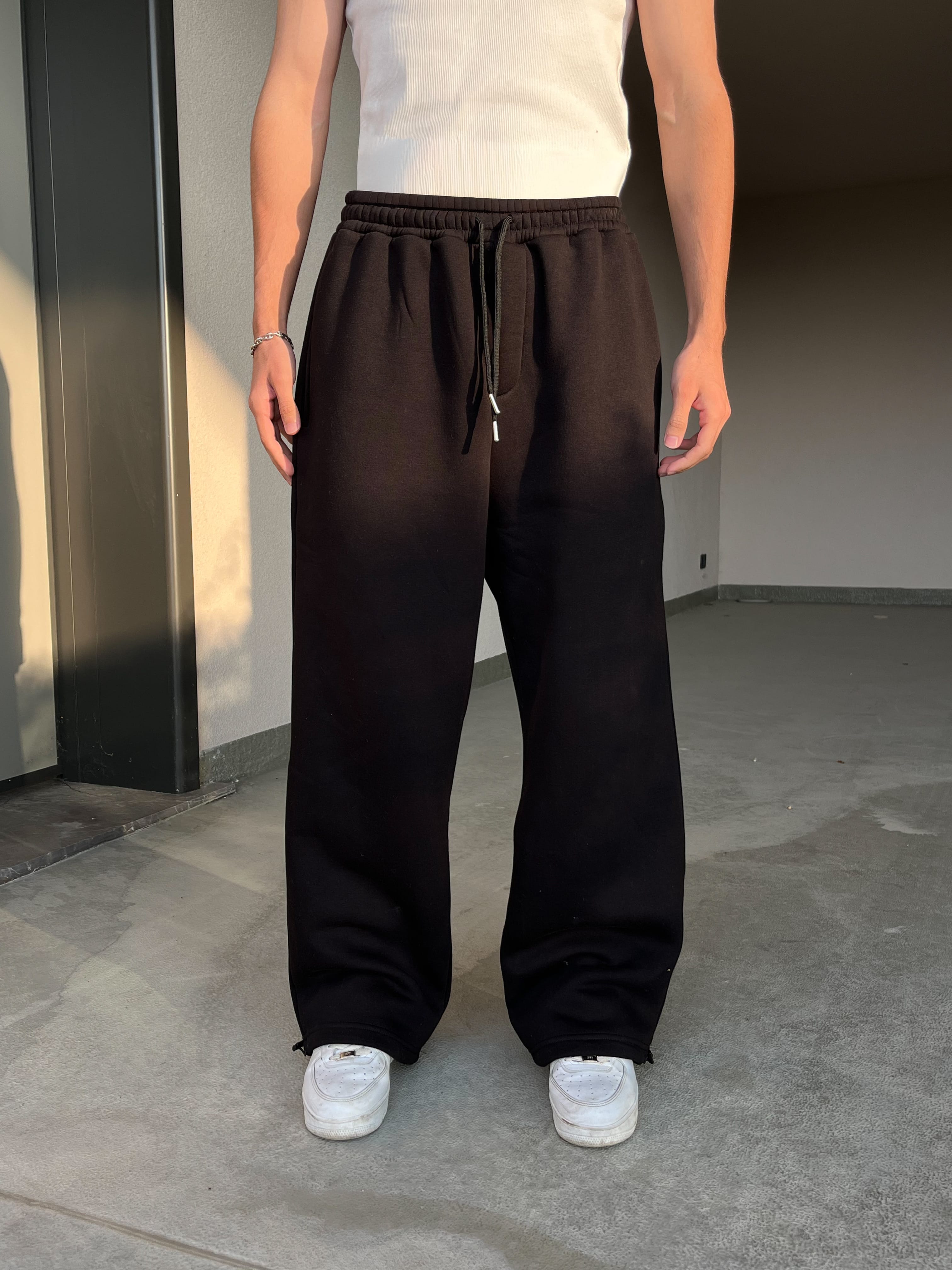 Basic Siyah Baggy Eşofman Altı