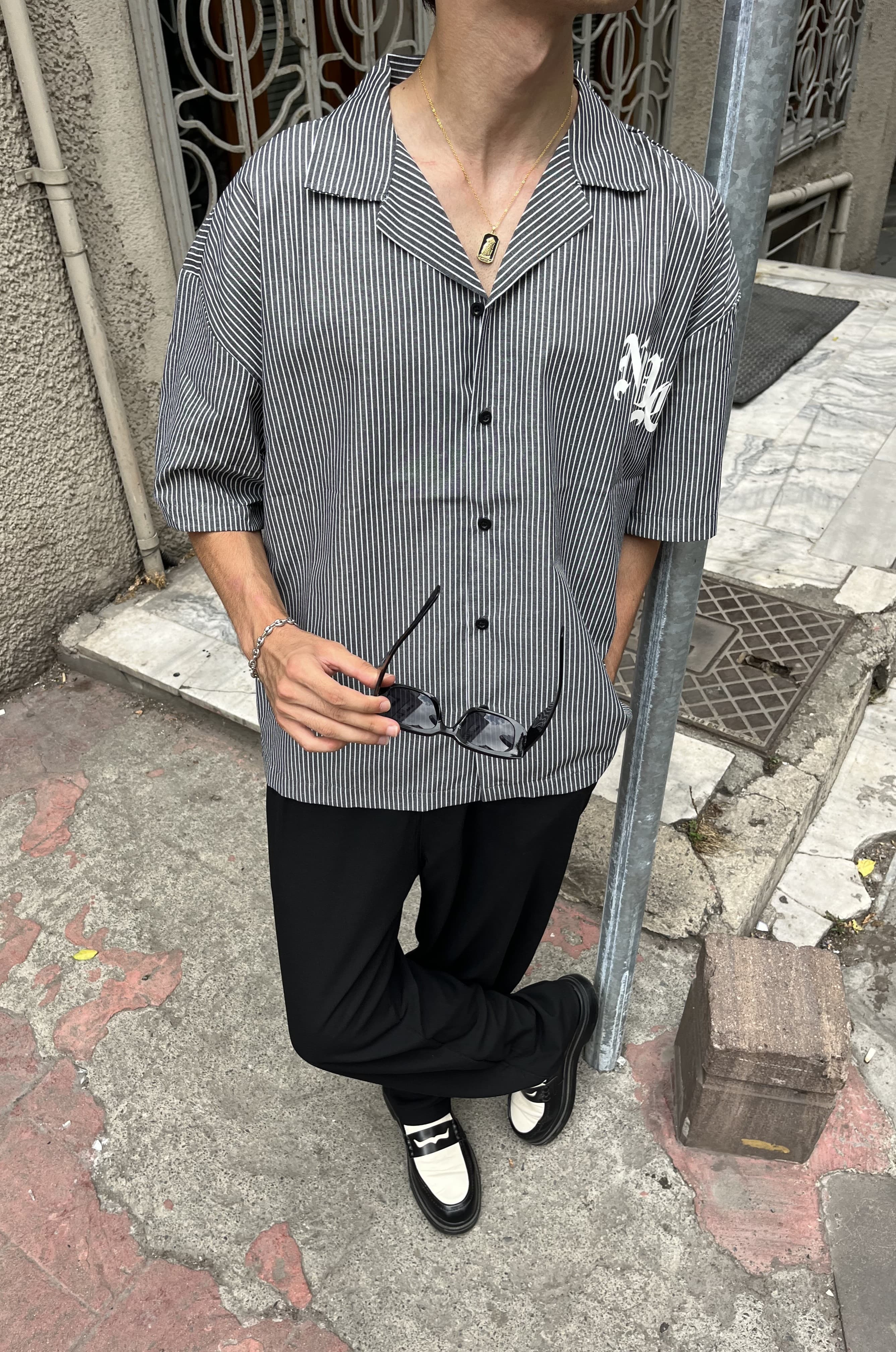 NYC Retro Çizgili Gömlek