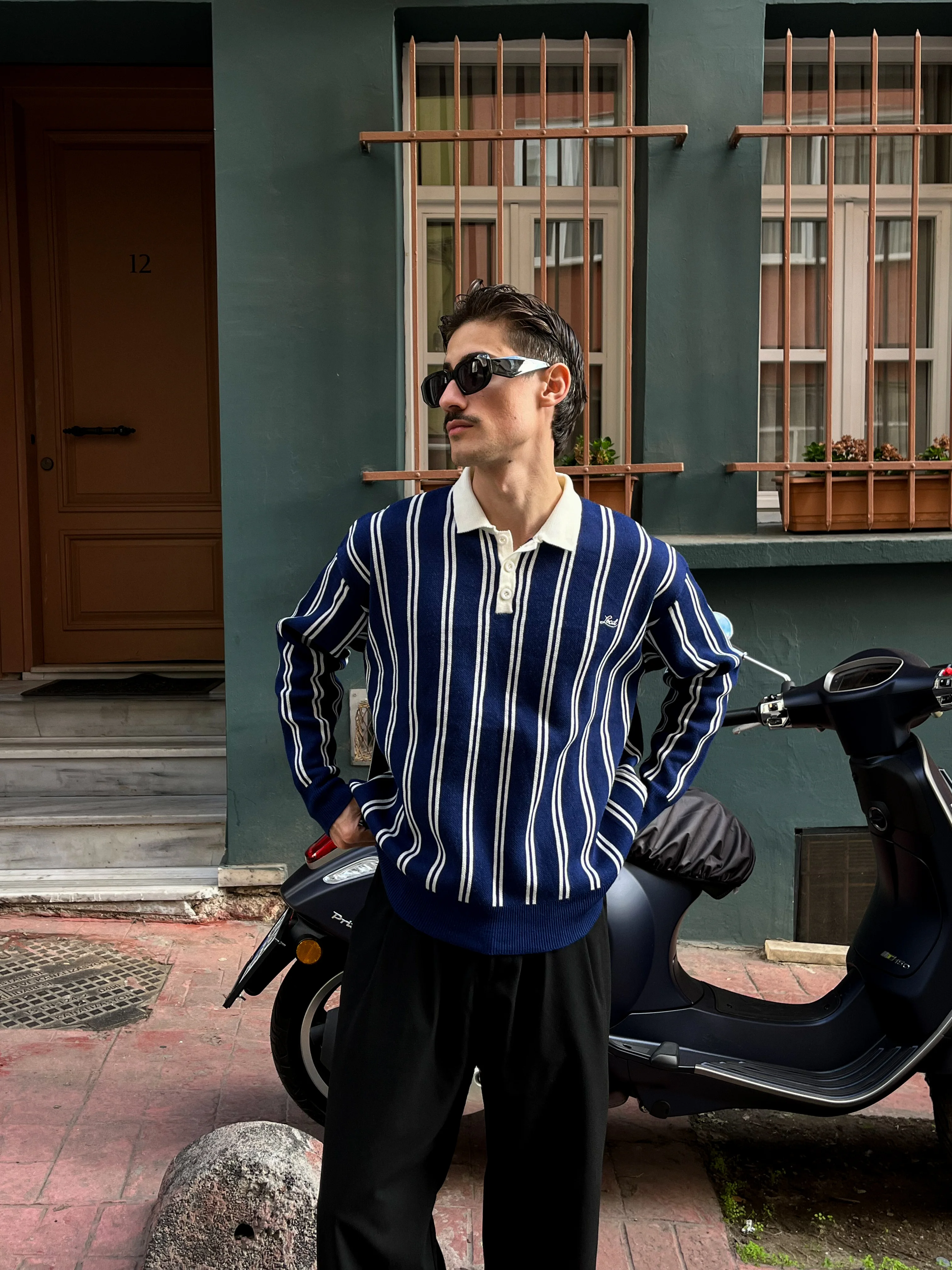 Minimal, Local İmzalı Çizgili Triko